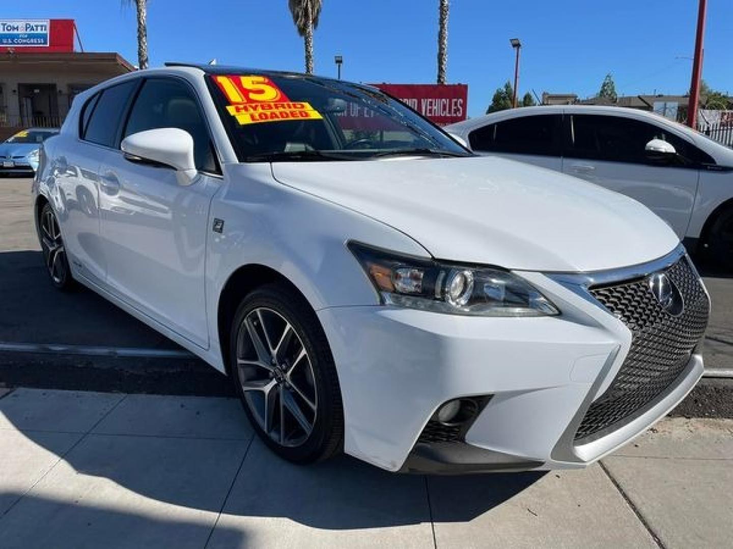 2015 WHITE Lexus CT 200h F-Sport (JTHKD5BH0F2) with an 1.8L L4 HYBRID engine, Continuously Variable Transmission transmission, located at 744 E Miner Ave, Stockton, CA, 95202, (209) 944-5770, 37.956863, -121.282082 - Photo#0