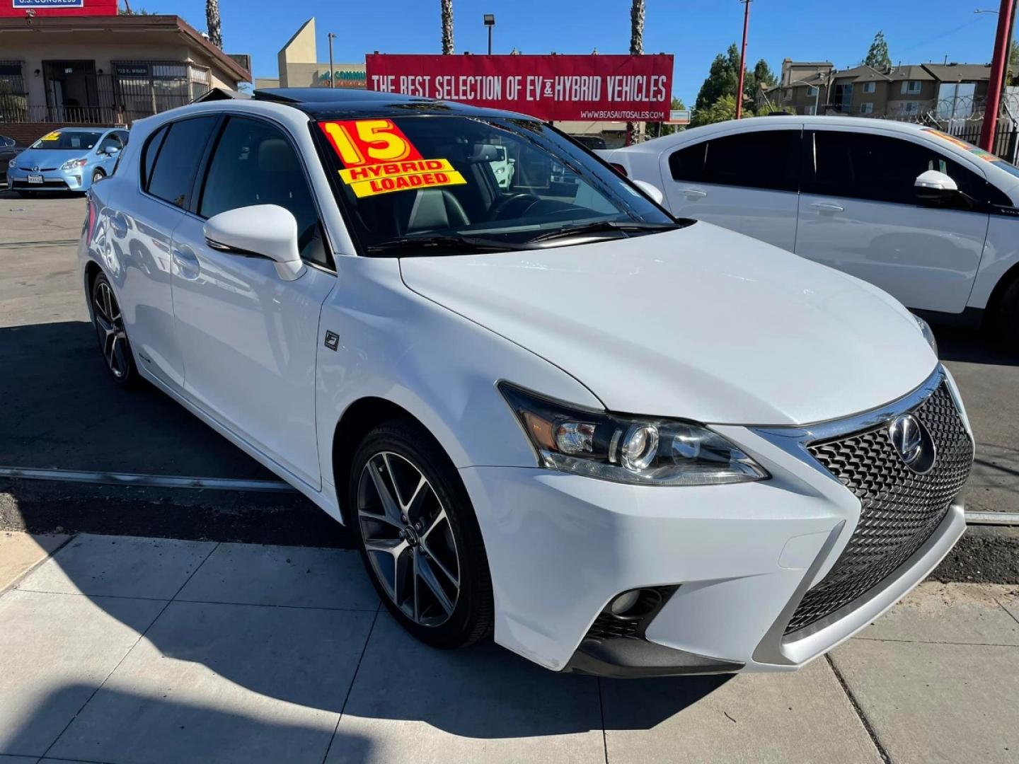 2015 WHITE Lexus CT 200h F-Sport (JTHKD5BH0F2) with an 1.8L L4 HYBRID engine, Continuously Variable Transmission transmission, located at 744 E Miner Ave, Stockton, CA, 95202, (209) 944-5770, 37.956863, -121.282082 - Photo#1