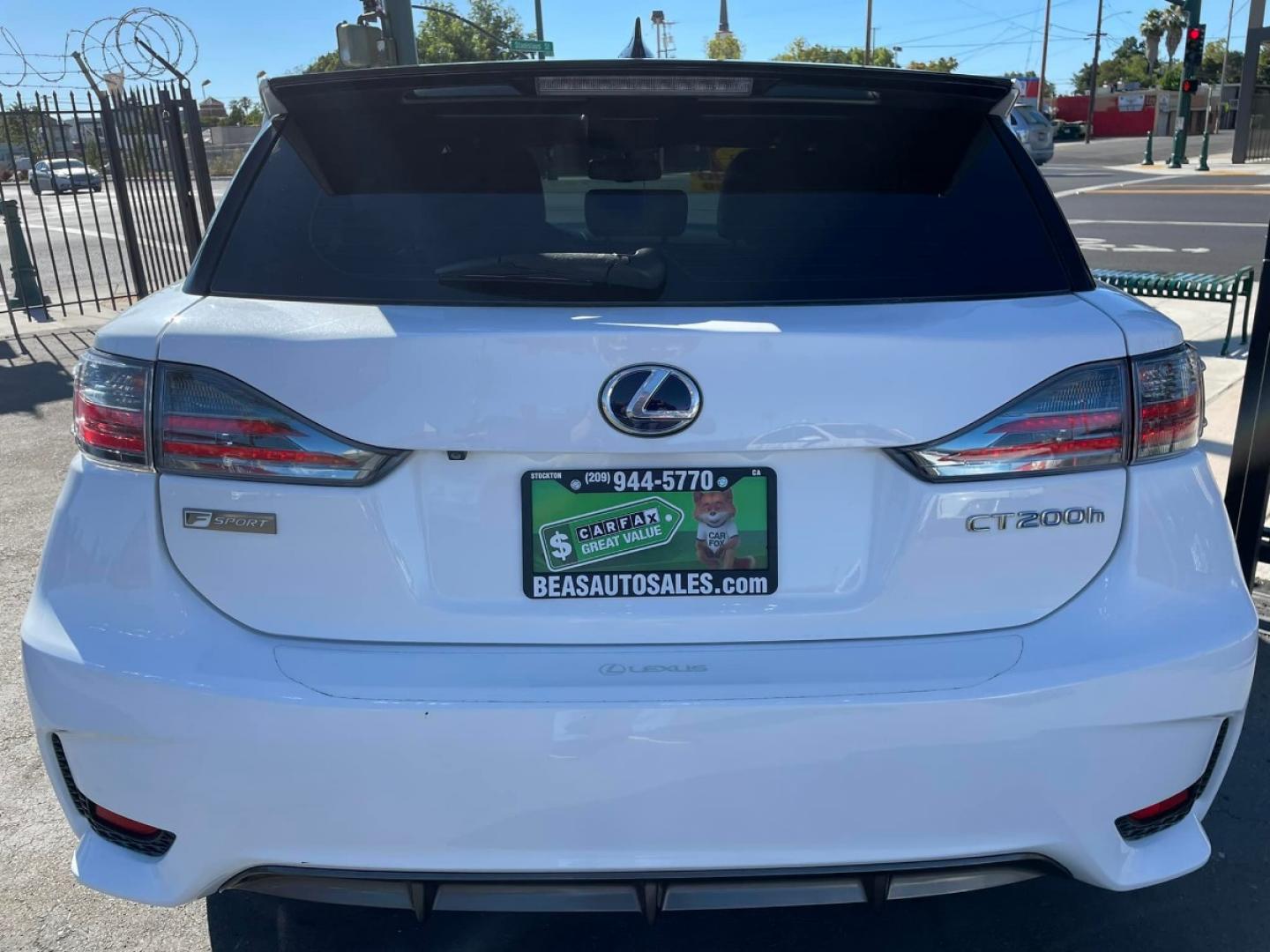 2015 WHITE Lexus CT 200h F-Sport (JTHKD5BH0F2) with an 1.8L L4 HYBRID engine, Continuously Variable Transmission transmission, located at 744 E Miner Ave, Stockton, CA, 95202, (209) 944-5770, 37.956863, -121.282082 - Photo#7