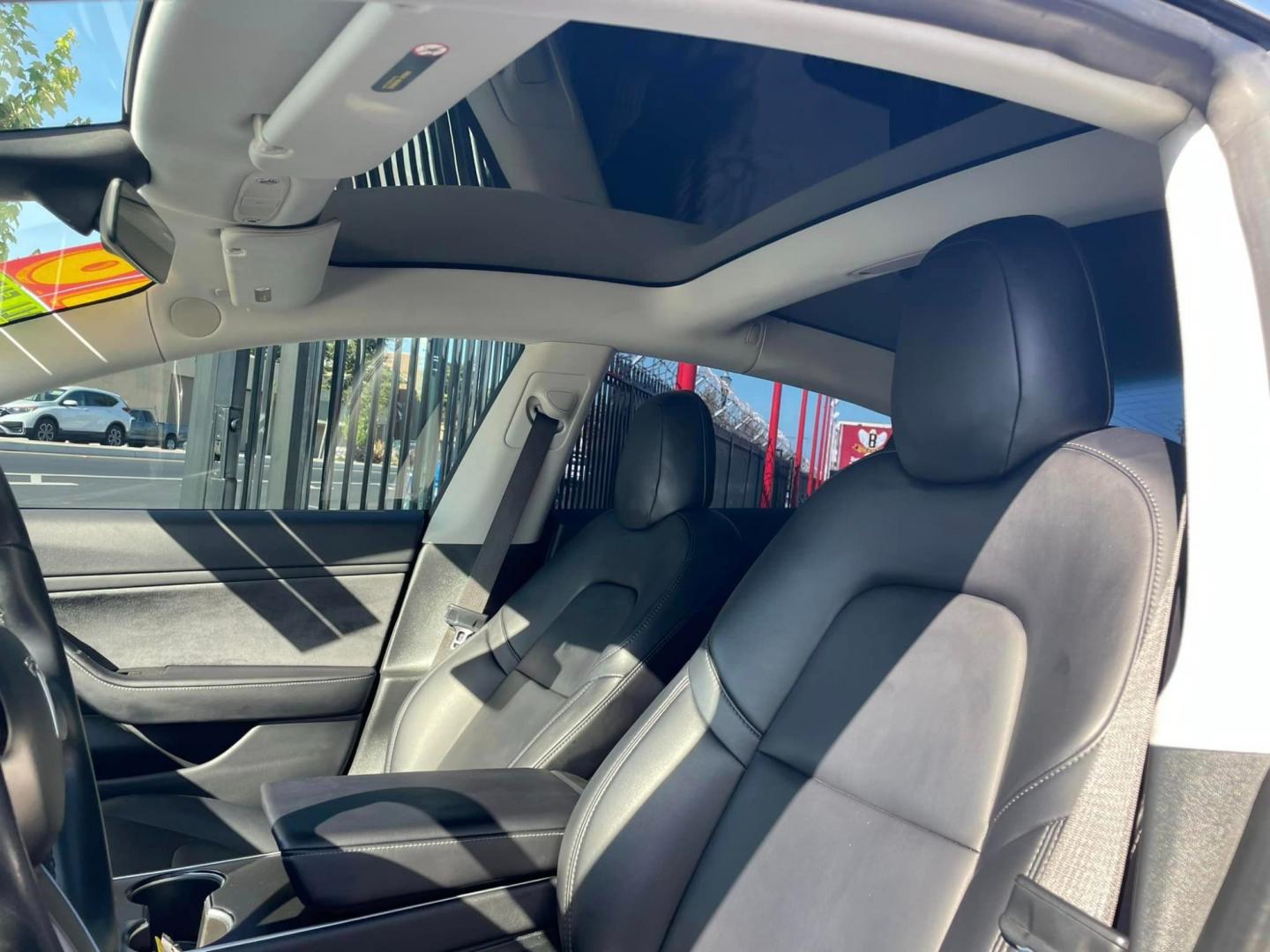 2018 GRAY /Black Tesla Model 3 Long Range Sedan 4D (5YJ3E1EA2JF) with an ELECTRIC engine, 1A transmission, located at 744 E Miner Ave, Stockton, CA, 95202, (209) 944-5770, 37.956863, -121.282082 - Photo#9