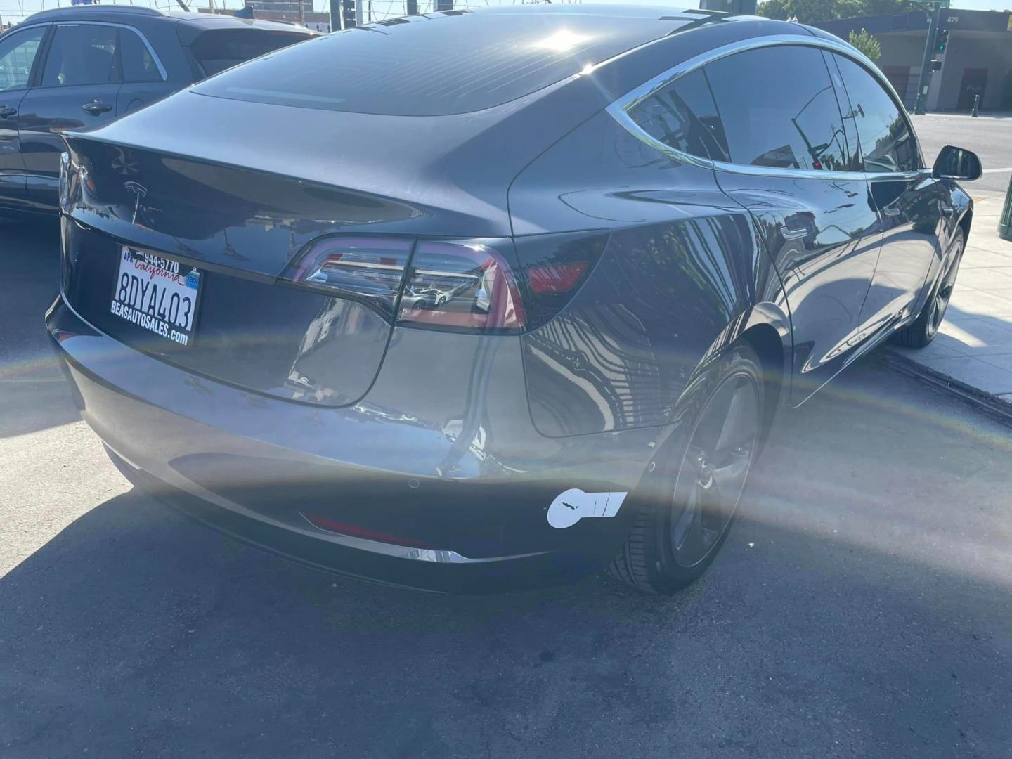 2018 GRAY /Black Tesla Model 3 Long Range Sedan 4D (5YJ3E1EA2JF) with an ELECTRIC engine, 1A transmission, located at 744 E Miner Ave, Stockton, CA, 95202, (209) 944-5770, 37.956863, -121.282082 - Photo#6