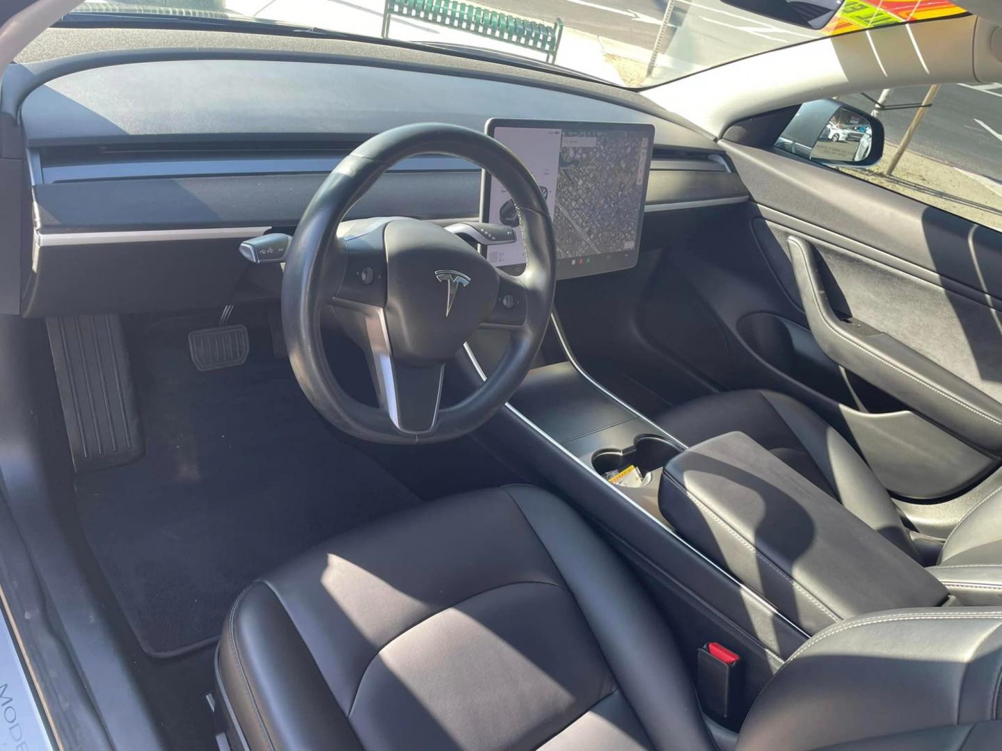 2018 GRAY /Black Tesla Model 3 Long Range Sedan 4D (5YJ3E1EA2JF) with an ELECTRIC engine, 1A transmission, located at 744 E Miner Ave, Stockton, CA, 95202, (209) 944-5770, 37.956863, -121.282082 - Photo#7