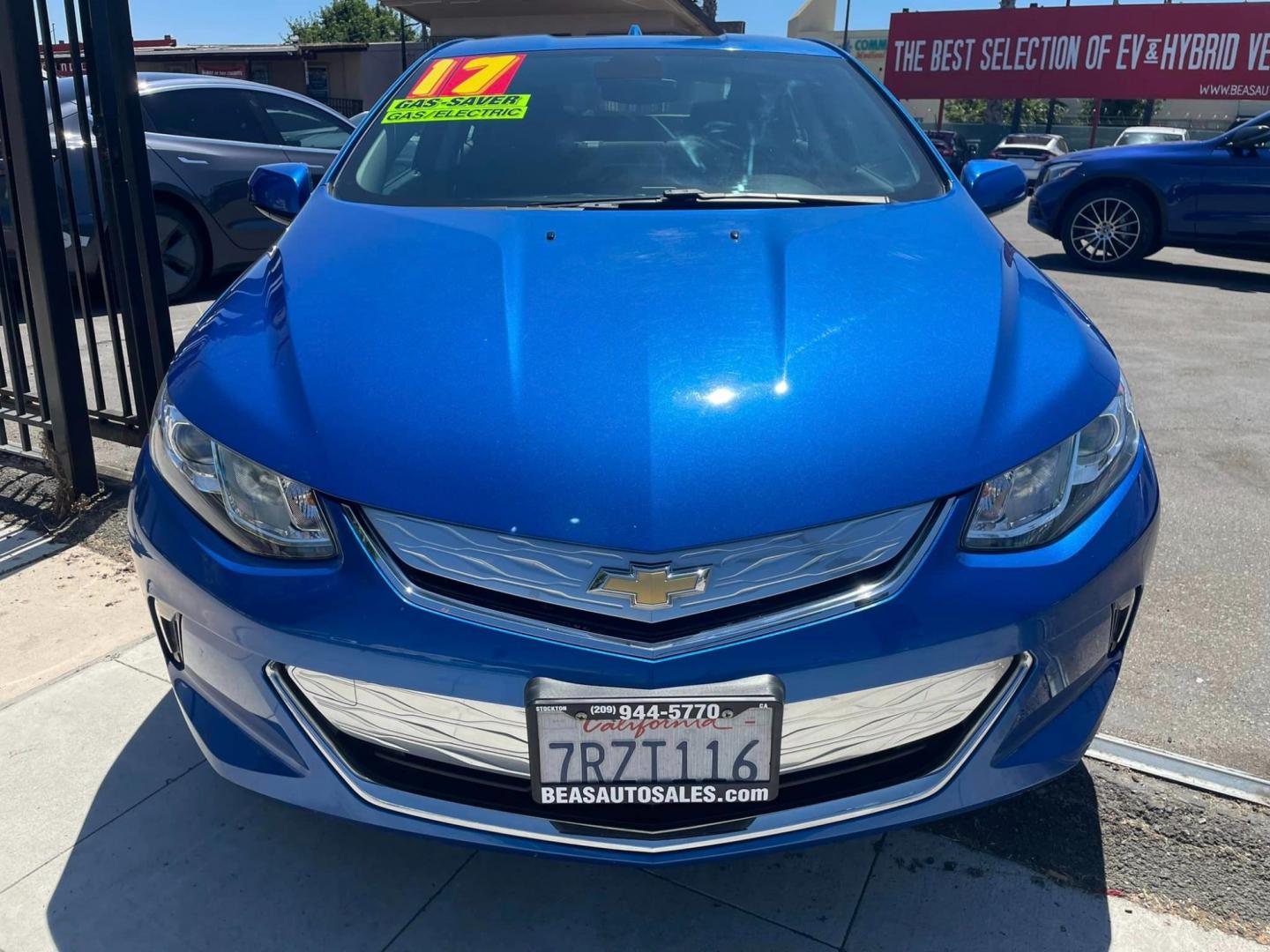 2017 Blue Chevrolet Volt LT (1G1RC6S54HU) with an 1.5L L4 DOHC 16V engine, CVT transmission, located at 744 E Miner Ave, Stockton, CA, 95202, (209) 944-5770, 37.956863, -121.282082 - Photo#2