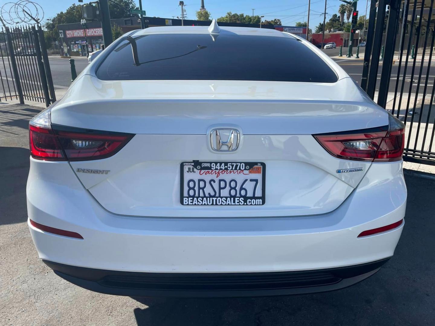 2020 WHITE /BLACK Honda Insight EX (19XZE4F54LE) with an 1.5L L4 DOHC 16V engine, CVT transmission, located at 744 E Miner Ave, Stockton, CA, 95202, (209) 944-5770, 37.956863, -121.282082 - PLUS TAXES AND FEES - Photo#11