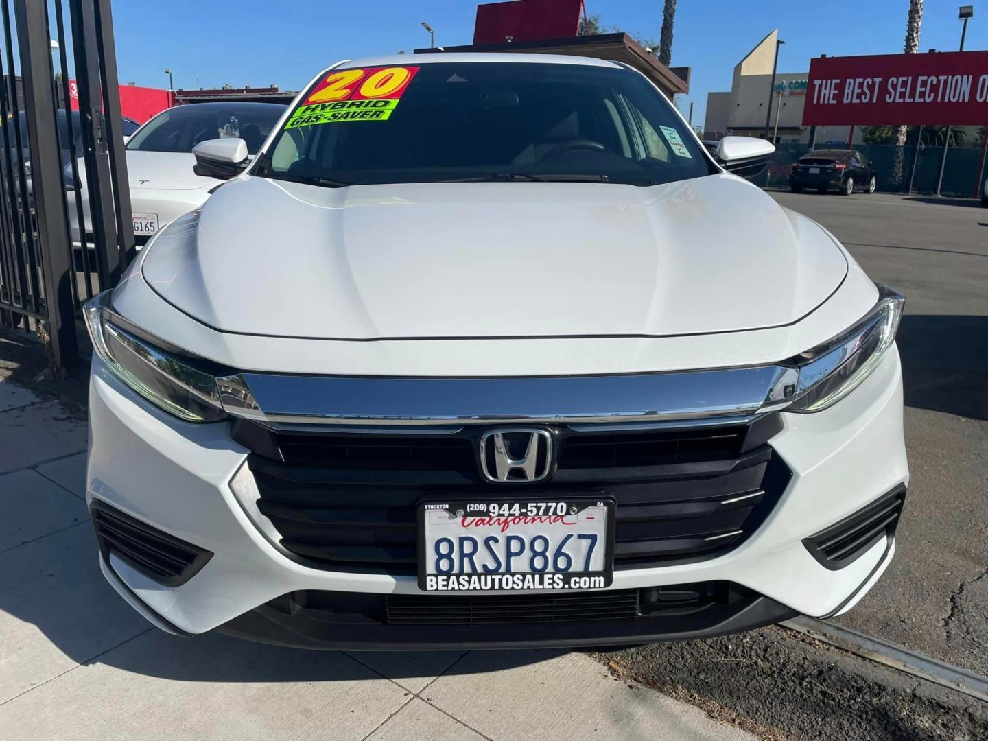 2020 WHITE /BLACK Honda Insight EX (19XZE4F54LE) with an 1.5L L4 DOHC 16V engine, CVT transmission, located at 744 E Miner Ave, Stockton, CA, 95202, (209) 944-5770, 37.956863, -121.282082 - PLUS TAXES AND FEES - Photo#2