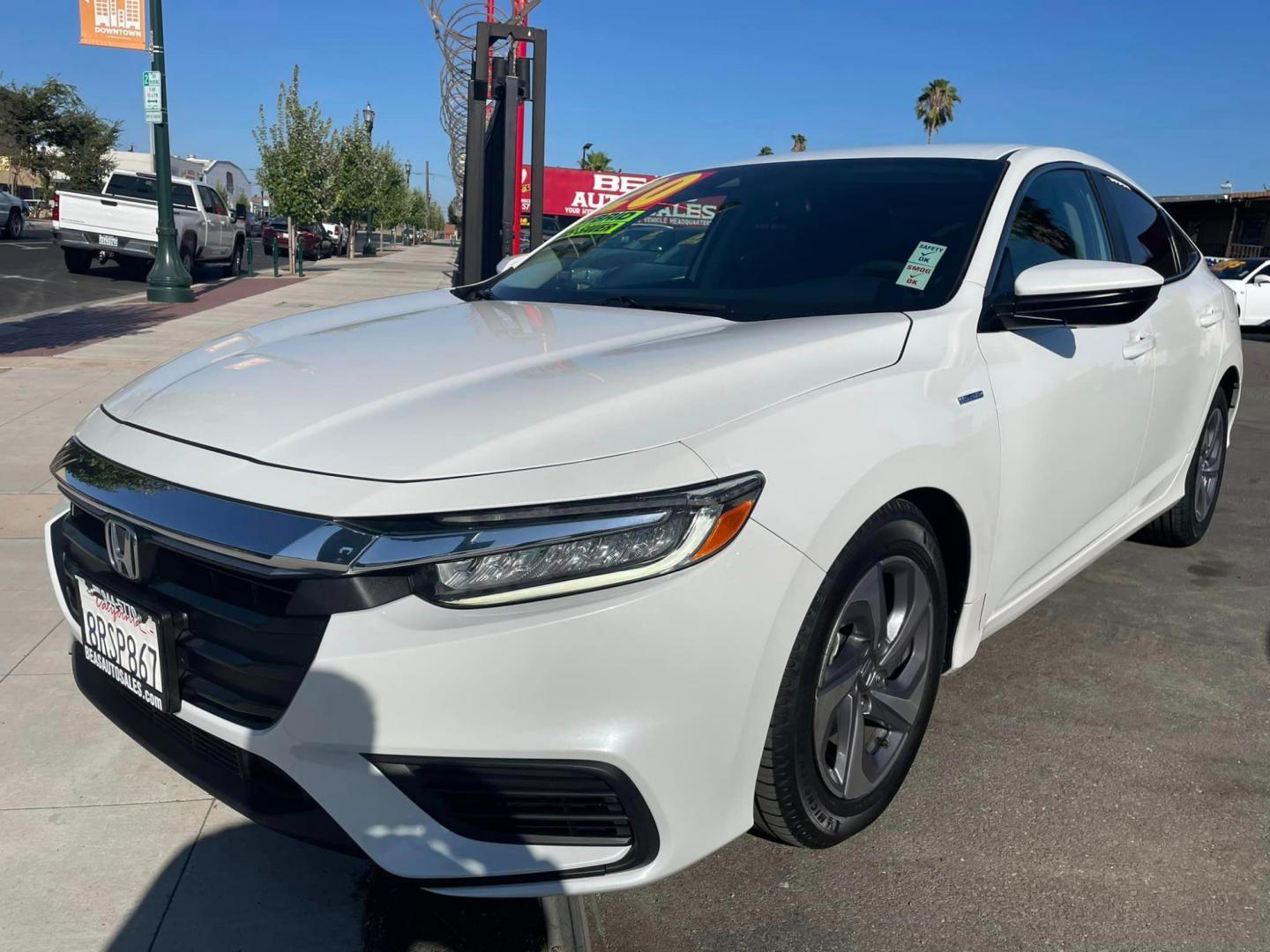 2020 WHITE /BLACK Honda Insight EX (19XZE4F54LE) with an 1.5L L4 DOHC 16V engine, CVT transmission, located at 744 E Miner Ave, Stockton, CA, 95202, (209) 944-5770, 37.956863, -121.282082 - PLUS TAXES AND FEES - Photo#3