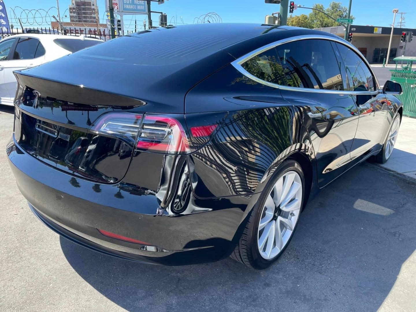 2019 BLACK /BLACK Tesla Model 3 Base (5YJ3E1EA4KF) with an ELECTRIC engine, 1A transmission, located at 744 E Miner Ave, Stockton, CA, 95202, (209) 944-5770, 37.956863, -121.282082 - PLUS TAXES AND FEES - Photo#8