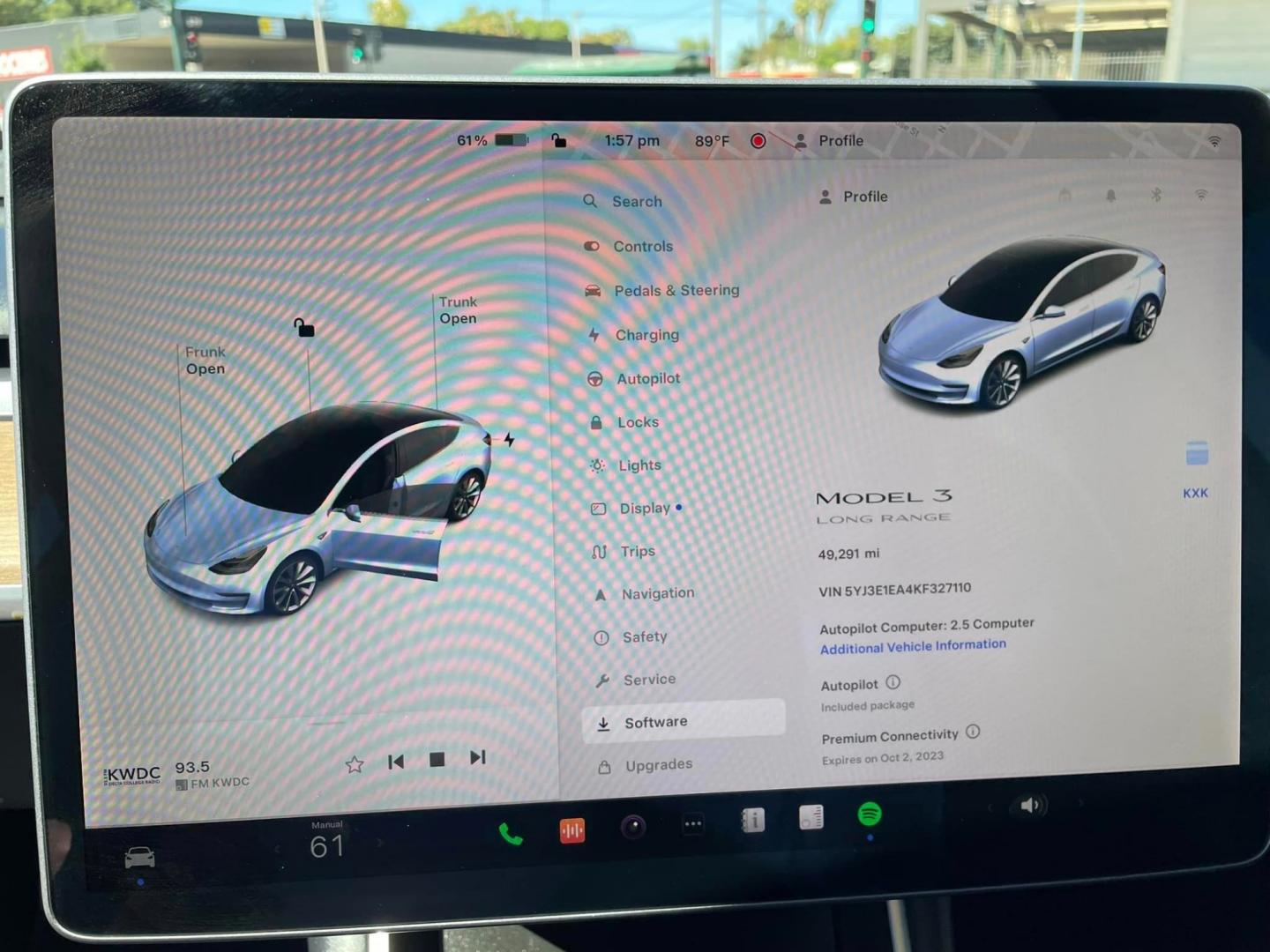 2019 BLACK /BLACK Tesla Model 3 Base (5YJ3E1EA4KF) with an ELECTRIC engine, 1A transmission, located at 744 E Miner Ave, Stockton, CA, 95202, (209) 944-5770, 37.956863, -121.282082 - PLUS TAXES AND FEES - Photo#6