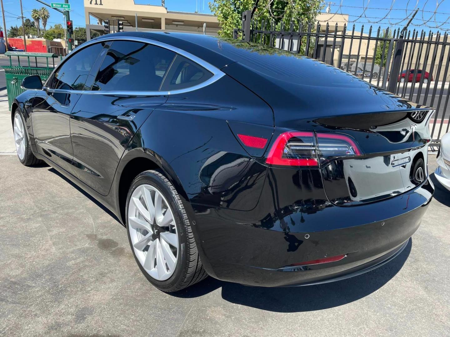 2019 BLACK /BLACK Tesla Model 3 Base (5YJ3E1EA4KF) with an ELECTRIC engine, 1A transmission, located at 744 E Miner Ave, Stockton, CA, 95202, (209) 944-5770, 37.956863, -121.282082 - PLUS TAXES AND FEES - Photo#7