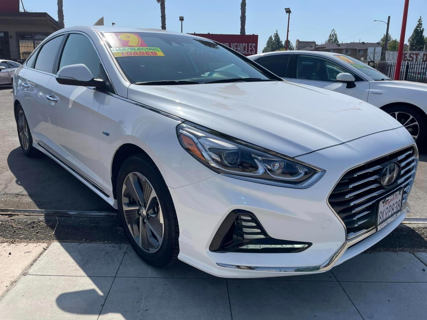 2019 WHITE /GRAY Hyundai Sonata Plug-In Limited (KMHE54L29KA) with an 2.0L L4 DOHC 16V HYBRID engine, 6A transmission, located at 744 E Miner Ave, Stockton, CA, 95202, (209) 944-5770, 37.956863, -121.282082 - Photo#0