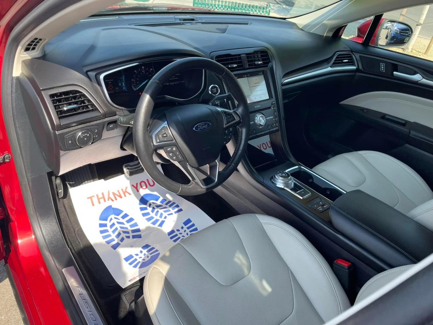 2018 RED /GRAY Ford Fusion Energi Titanium (3FA6P0SUXJR) with an 2.0L L4 DOHC 16V HYBRID engine, CVT transmission, located at 744 E Miner Ave, Stockton, CA, 95202, (209) 944-5770, 37.956863, -121.282082 - Photo#6