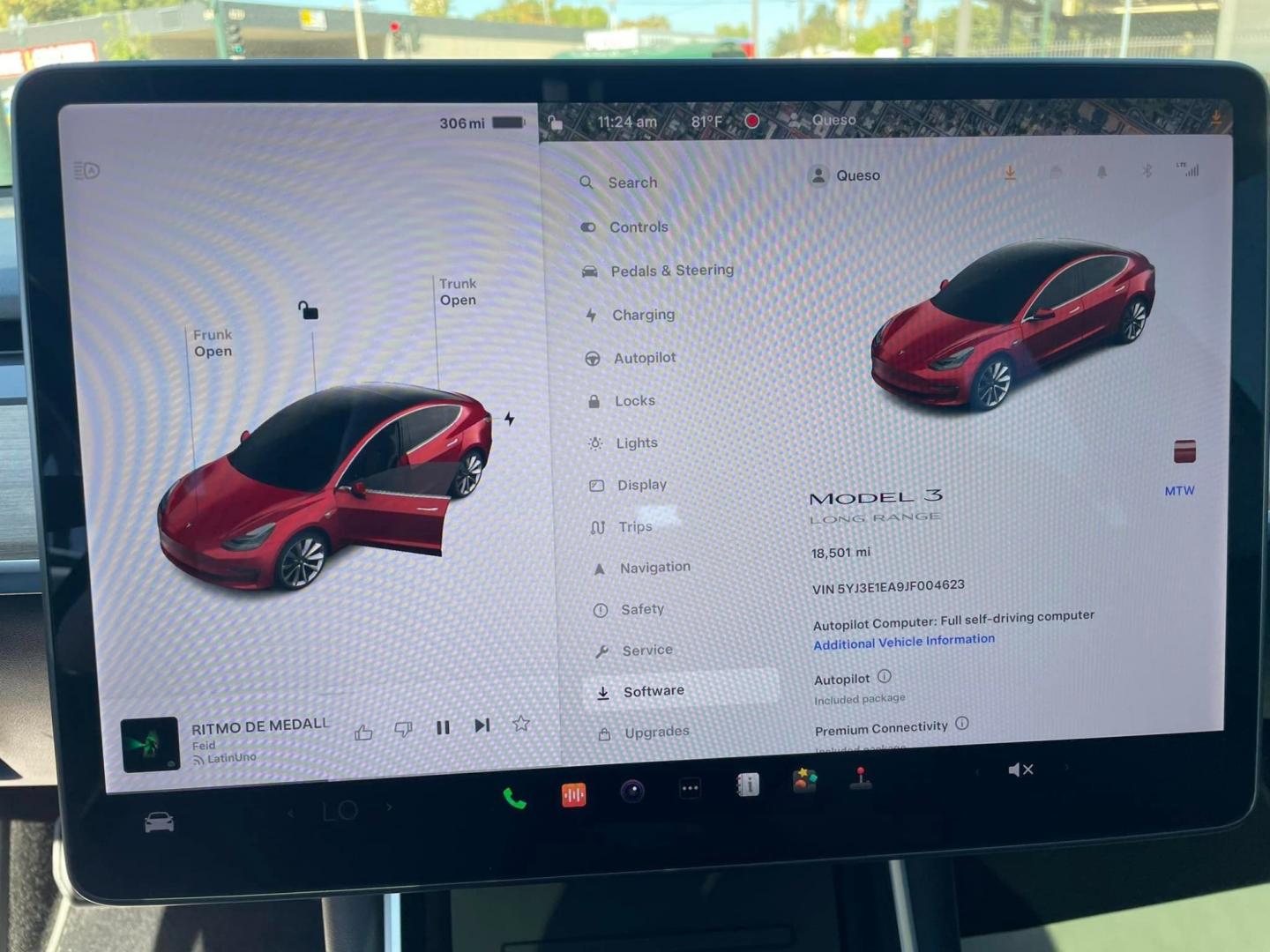 2018 RED /BLACK Tesla Model 3 Base (5YJ3E1EA9JF) with an ELECTRIC engine, 1A transmission, located at 744 E Miner Ave, Stockton, CA, 95202, (209) 944-5770, 37.956863, -121.282082 - Photo#9