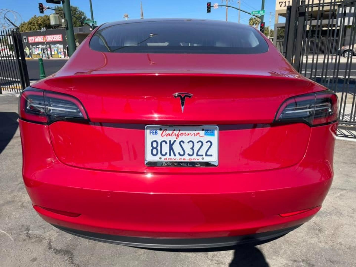 2018 RED /BLACK Tesla Model 3 Base (5YJ3E1EA9JF) with an ELECTRIC engine, 1A transmission, located at 744 E Miner Ave, Stockton, CA, 95202, (209) 944-5770, 37.956863, -121.282082 - Photo#12