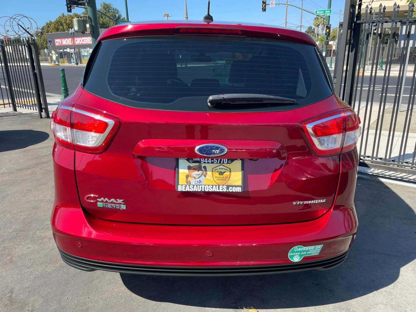 2017 RED Ford C-Max Energi Titanium (1FADP5FU1HL) with an 2.0L L4 DOHC 16V HYBRID engine, CVT transmission, located at 744 E Miner Ave, Stockton, CA, 95202, (209) 944-5770, 37.956863, -121.282082 - Photo#11