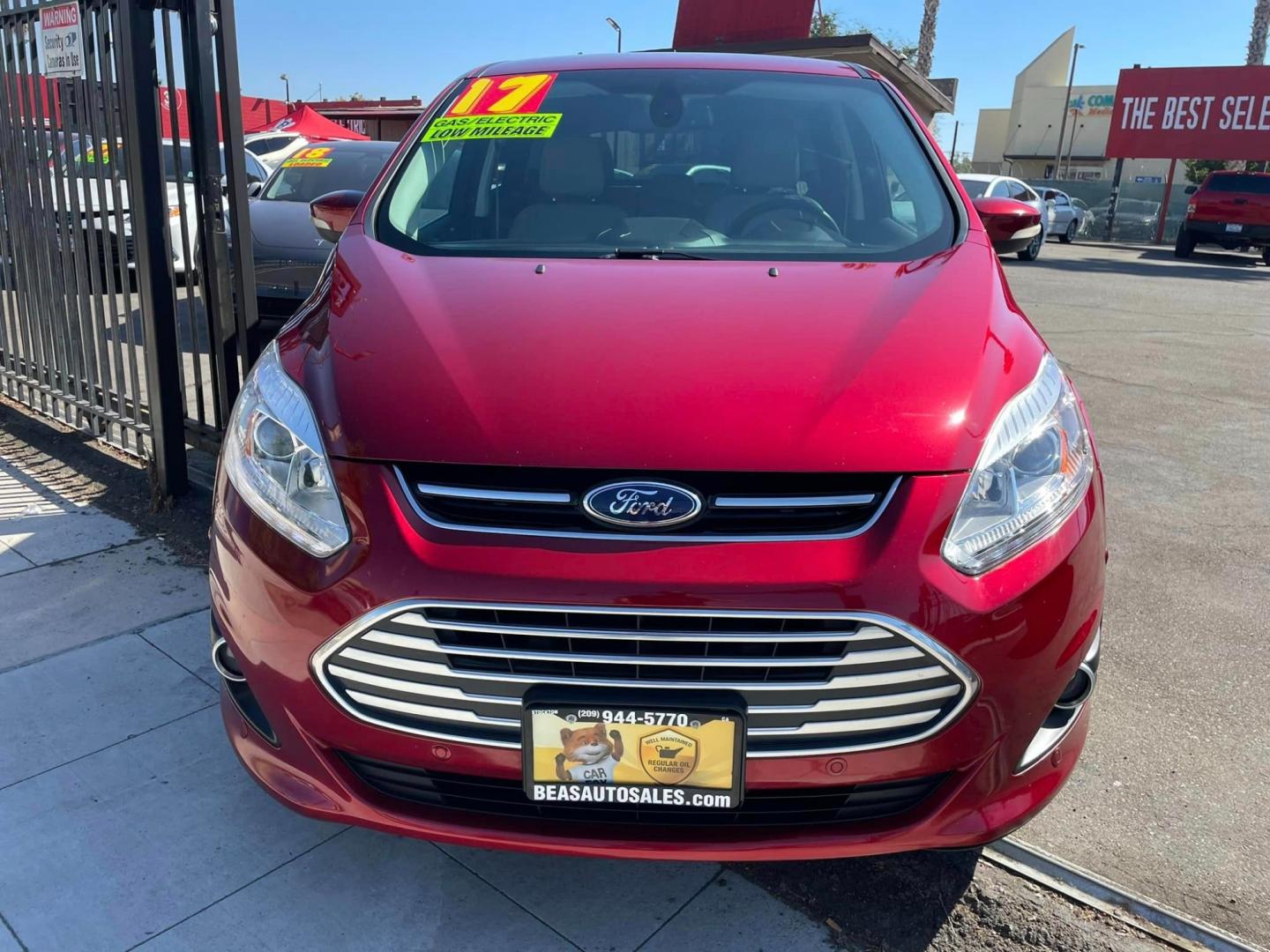 2017 RED Ford C-Max Energi Titanium (1FADP5FU1HL) with an 2.0L L4 DOHC 16V HYBRID engine, CVT transmission, located at 744 E Miner Ave, Stockton, CA, 95202, (209) 944-5770, 37.956863, -121.282082 - Photo#2