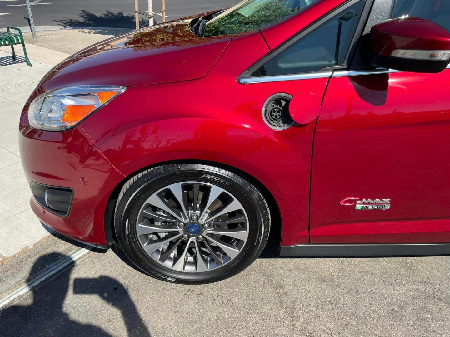 2017 RED Ford C-Max Energi Titanium (1FADP5FU1HL) with an 2.0L L4 DOHC 16V HYBRID engine, CVT transmission, located at 744 E Miner Ave, Stockton, CA, 95202, (209) 944-5770, 37.956863, -121.282082 - Photo#4