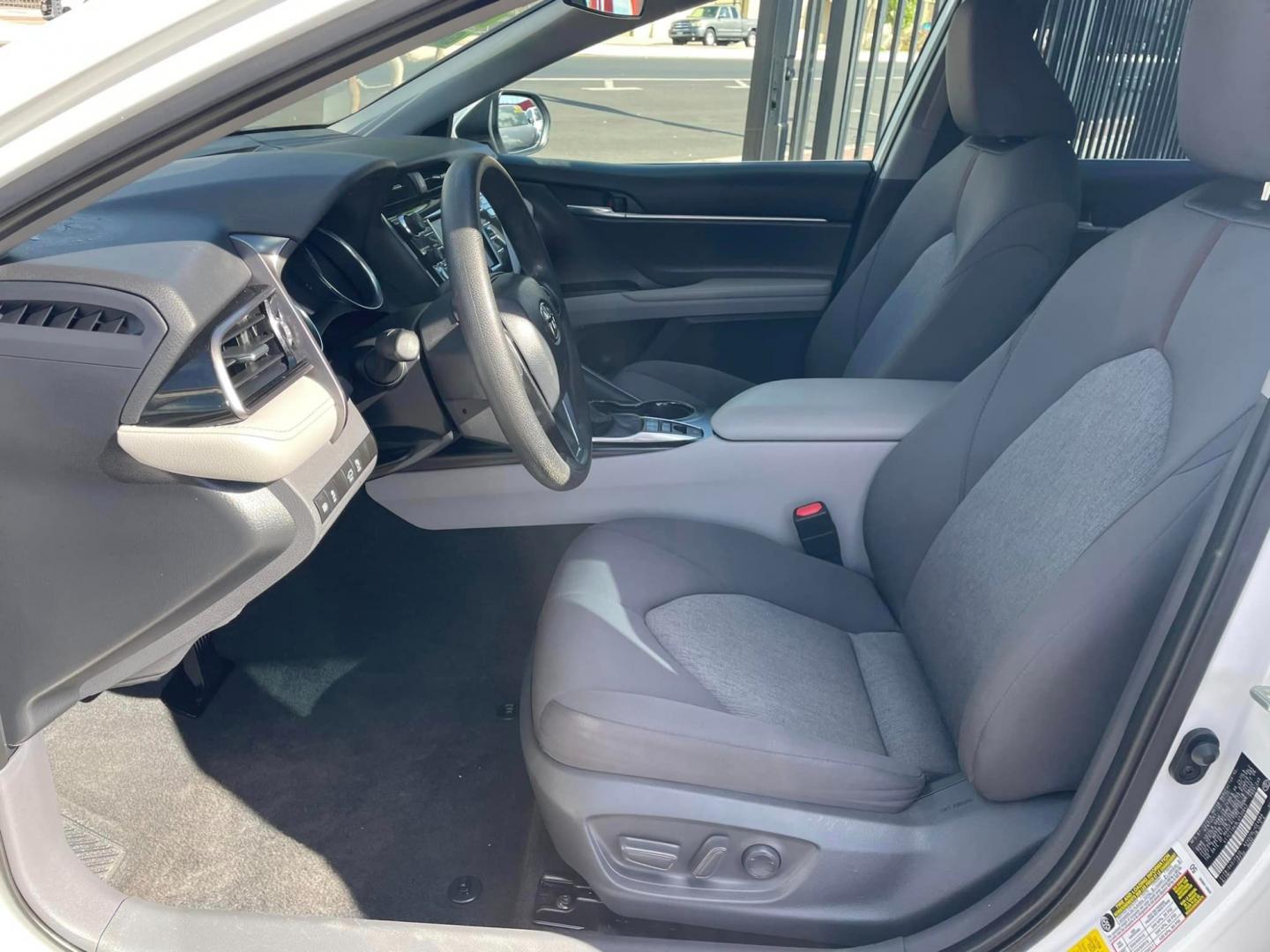 2020 WHITE /BLACK Toyota Camry Hybrid LE (4T1C31AK9LU) with an 2.5L L4 DOHC 16V HYBRID engine, CVT transmission, located at 744 E Miner Ave, Stockton, CA, 95202, (209) 944-5770, 37.956863, -121.282082 - PLUS TAXES AND FEES - Photo#6