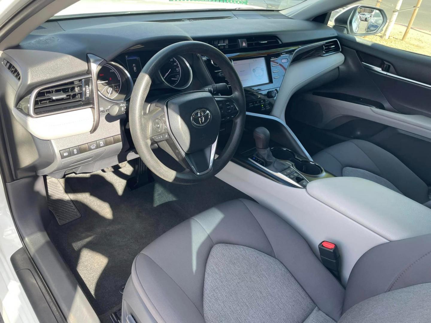 2020 WHITE /BLACK Toyota Camry Hybrid LE (4T1C31AK9LU) with an 2.5L L4 DOHC 16V HYBRID engine, CVT transmission, located at 744 E Miner Ave, Stockton, CA, 95202, (209) 944-5770, 37.956863, -121.282082 - PLUS TAXES AND FEES - Photo#8