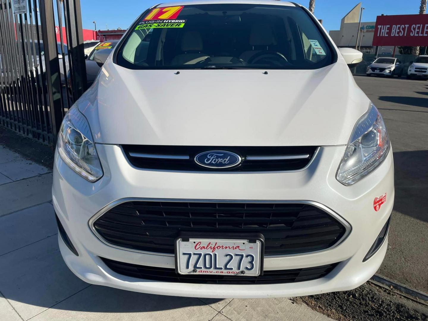 2017 WHITE Ford C-Max Energi SE (1FADP5EU7HL) with an 2.0L L4 DOHC 16V HYBRID engine, CVT transmission, located at 744 E Miner Ave, Stockton, CA, 95202, (209) 944-5770, 37.956863, -121.282082 - Photo#2