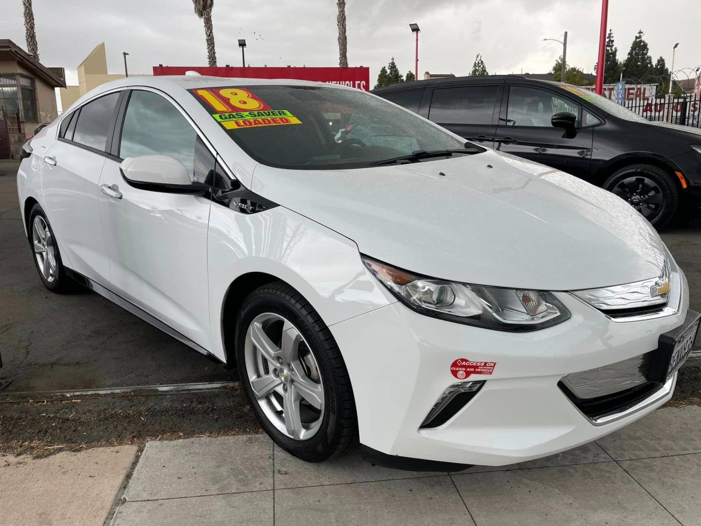 2018 WHITE /BLACK Chevrolet Volt LT (1G1RC6S5XJU) with an 1.5L L4 DOHC 16V engine, CVT transmission, located at 744 E Miner Ave, Stockton, CA, 95202, (209) 944-5770, 37.956863, -121.282082 - Photo#0