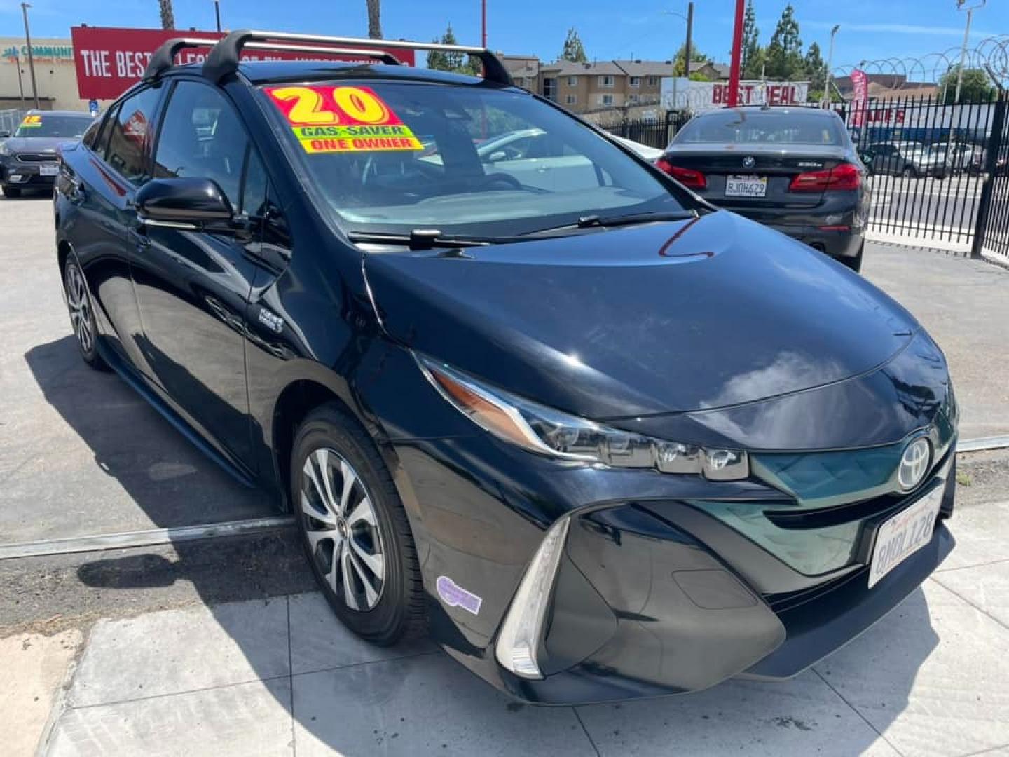 2020 BLACK /BLACK Toyota Prius Prime (JTDKARFP5L3) , located at 744 E Miner Ave, Stockton, CA, 95202, (209) 944-5770, 37.956863, -121.282082 - Photo#0