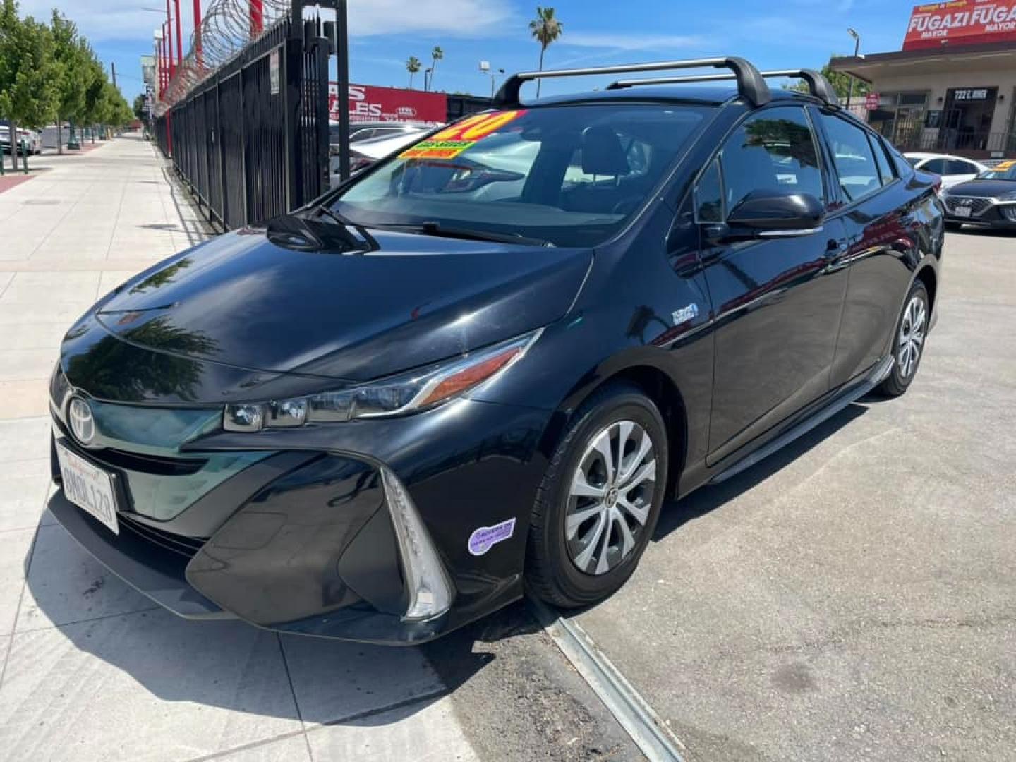 2020 BLACK /BLACK Toyota Prius Prime (JTDKARFP5L3) , located at 744 E Miner Ave, Stockton, CA, 95202, (209) 944-5770, 37.956863, -121.282082 - PLUS TAXES AND FEES - Photo#2