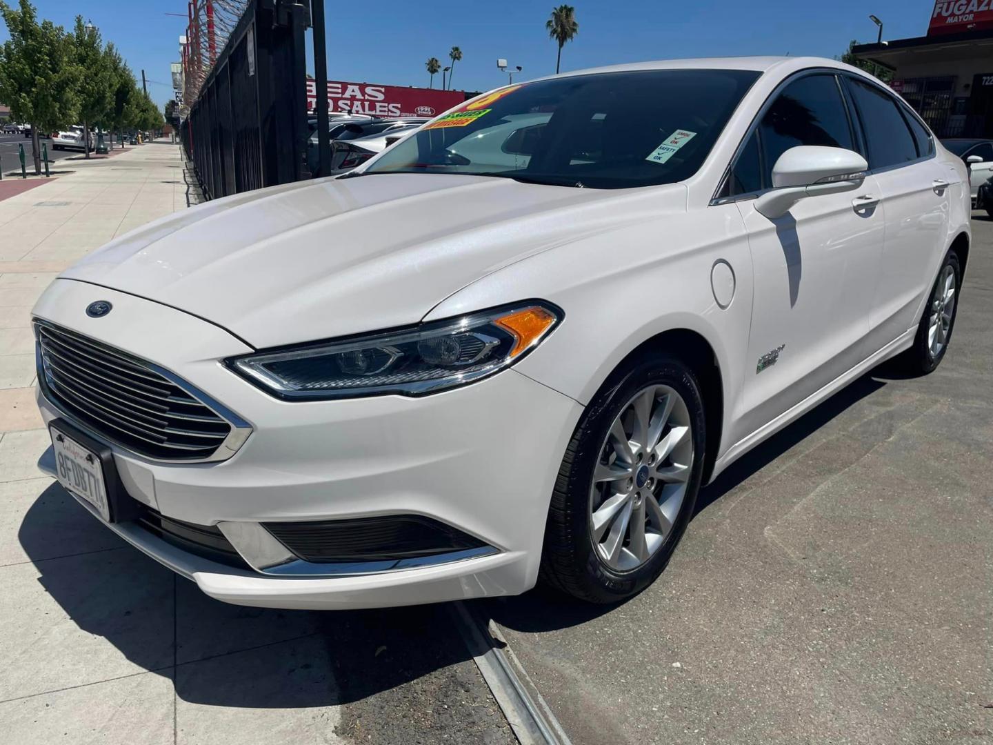 2018 WHITE /BLACK Ford Fusion Energi (3FA6P0PU4JR) , located at 744 E Miner Ave, Stockton, CA, 95202, (209) 944-5770, 37.956863, -121.282082 - PLUS TAXES AND FEES - Photo#4