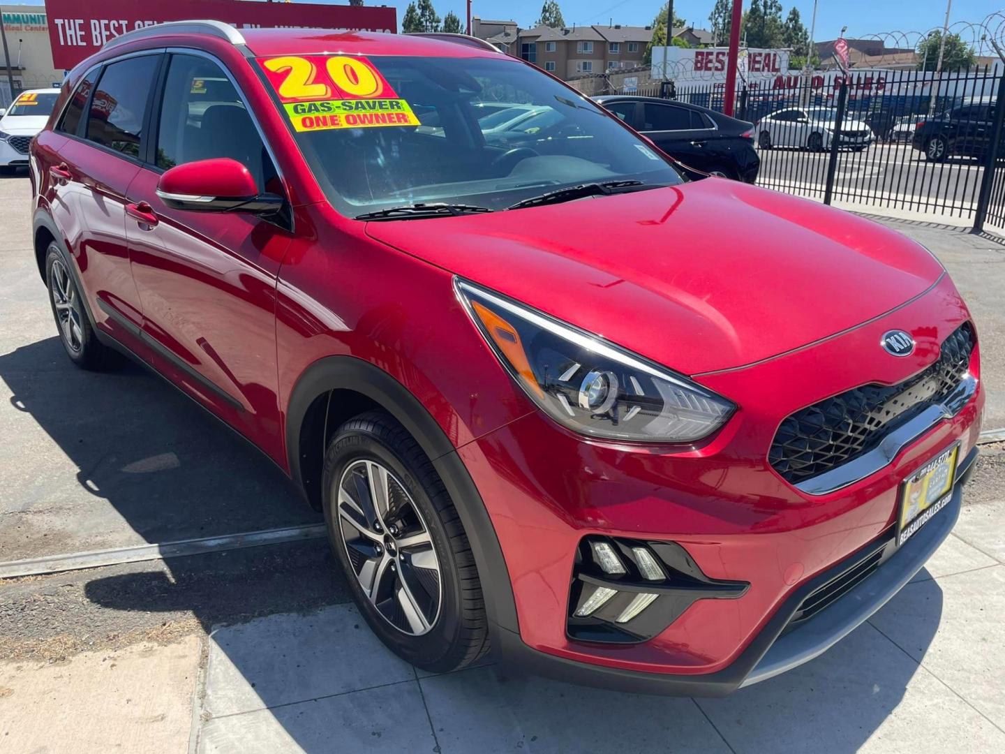 2020 RED /BLACK Kia Niro Plug In Hybrid (KNDCD3LD9L5) , located at 744 E Miner Ave, Stockton, CA, 95202, (209) 944-5770, 37.956863, -121.282082 - PLUS TAXES AND FEES - Photo#0