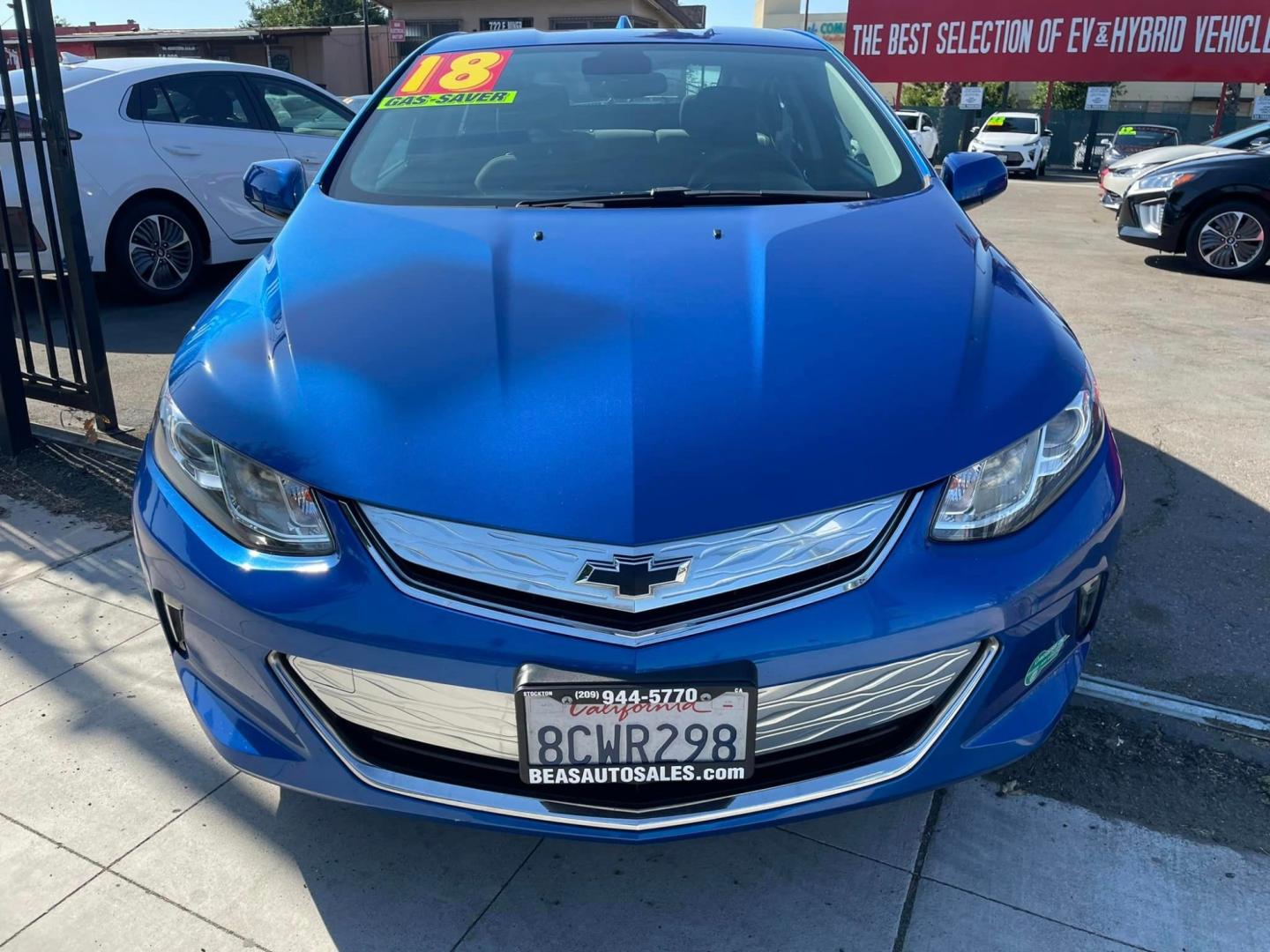 2018 BLUE /BLACK Chevrolet Volt (1G1RC6S57JU) , located at 744 E Miner Ave, Stockton, CA, 95202, (209) 944-5770, 37.956863, -121.282082 - PLUS TAXES AND FEES - Photo#2