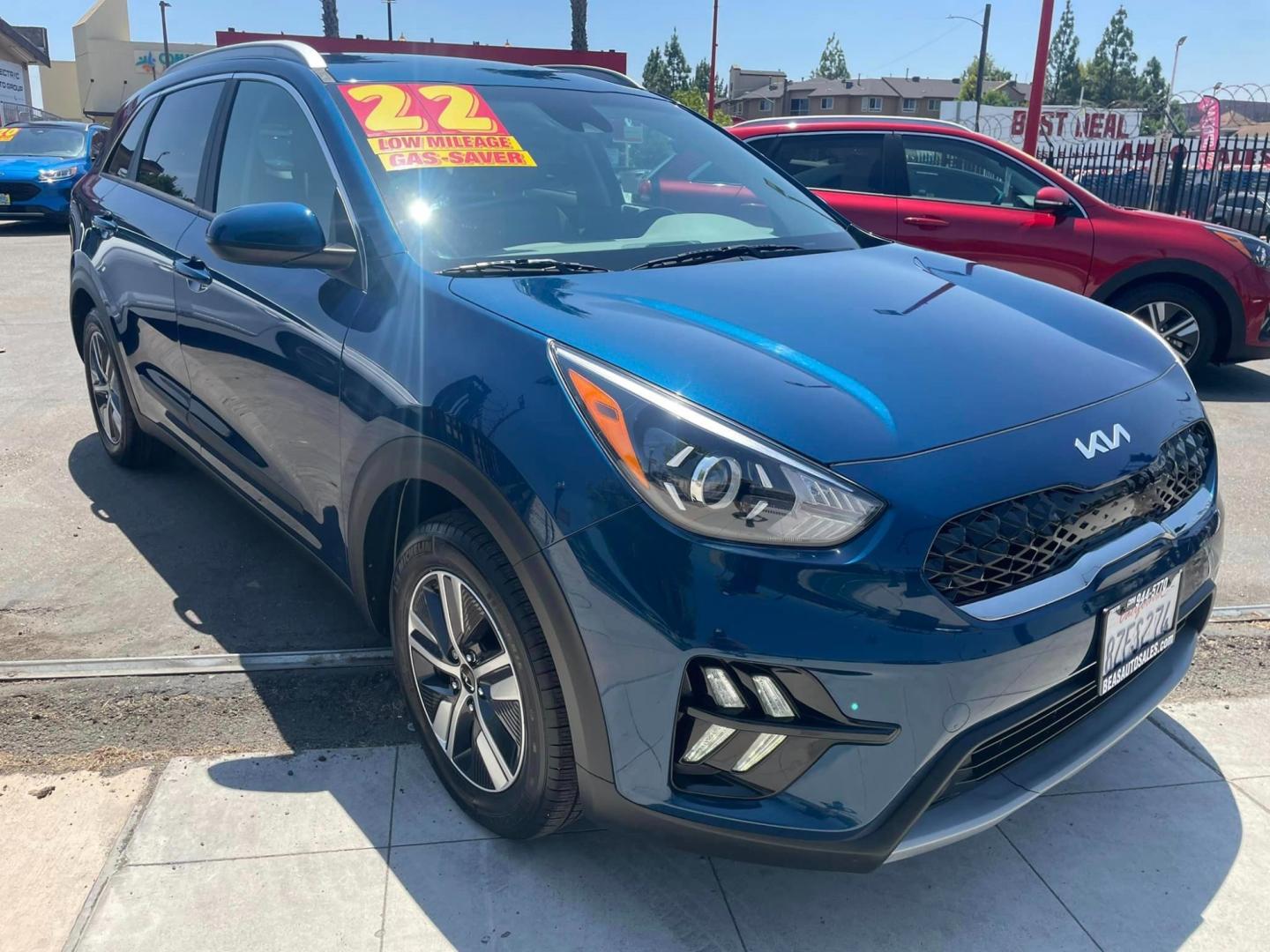 2022 BLUE /GRAY Kia Niro Plug In Hybrid LXS (KNDCM3LD7N5) , 6A transmission, located at 744 E Miner Ave, Stockton, CA, 95202, (209) 944-5770, 37.956863, -121.282082 - PLUS TAXES AND FEES - Photo#0