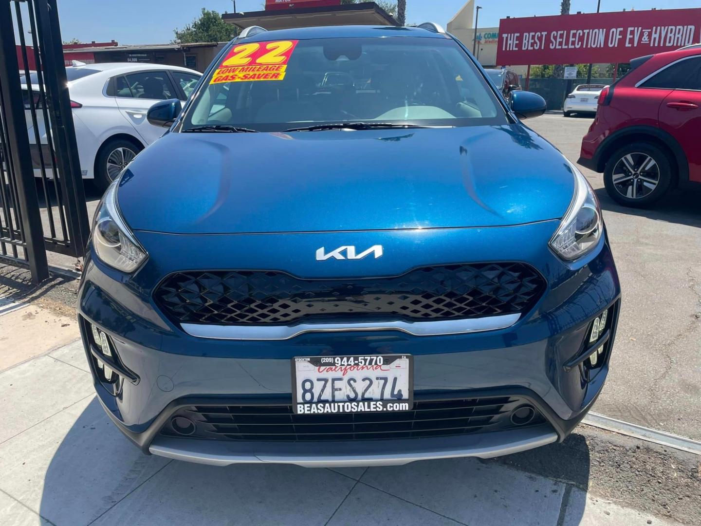 2022 BLUE /GRAY Kia Niro Plug In Hybrid LXS (KNDCM3LD7N5) , 6A transmission, located at 744 E Miner Ave, Stockton, CA, 95202, (209) 944-5770, 37.956863, -121.282082 - PLUS TAXES AND FEES - Photo#2