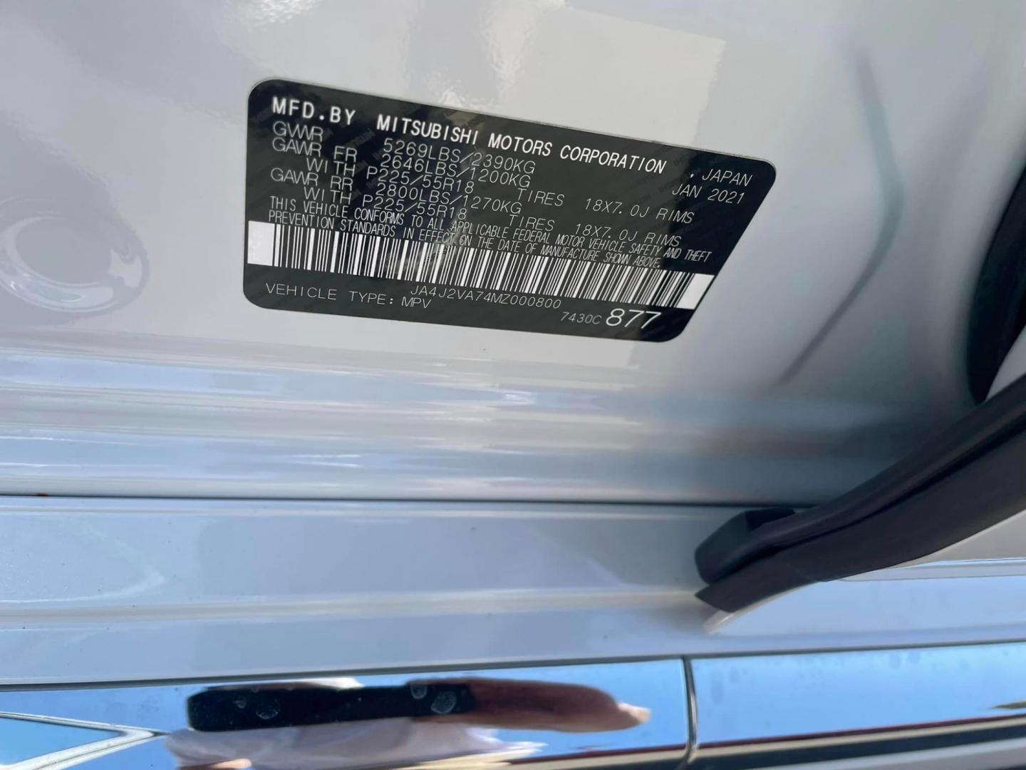 2021 WHITE /White Gold Mitsubishi Outlander PHEV (JA4J2VA74MZ) , located at 744 E Miner Ave, Stockton, CA, 95202, (209) 944-5770, 37.956863, -121.282082 - PLUS TAXES AND FEES - Photo#9