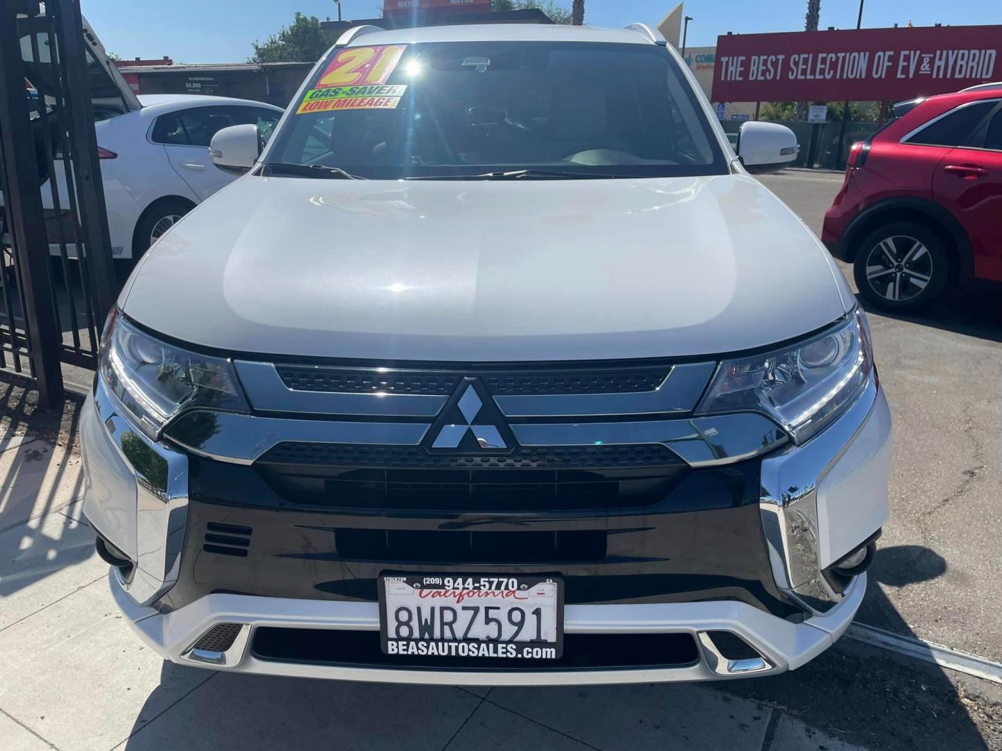 2021 WHITE /White Gold Mitsubishi Outlander PHEV (JA4J2VA74MZ) , located at 744 E Miner Ave, Stockton, CA, 95202, (209) 944-5770, 37.956863, -121.282082 - Photo#2