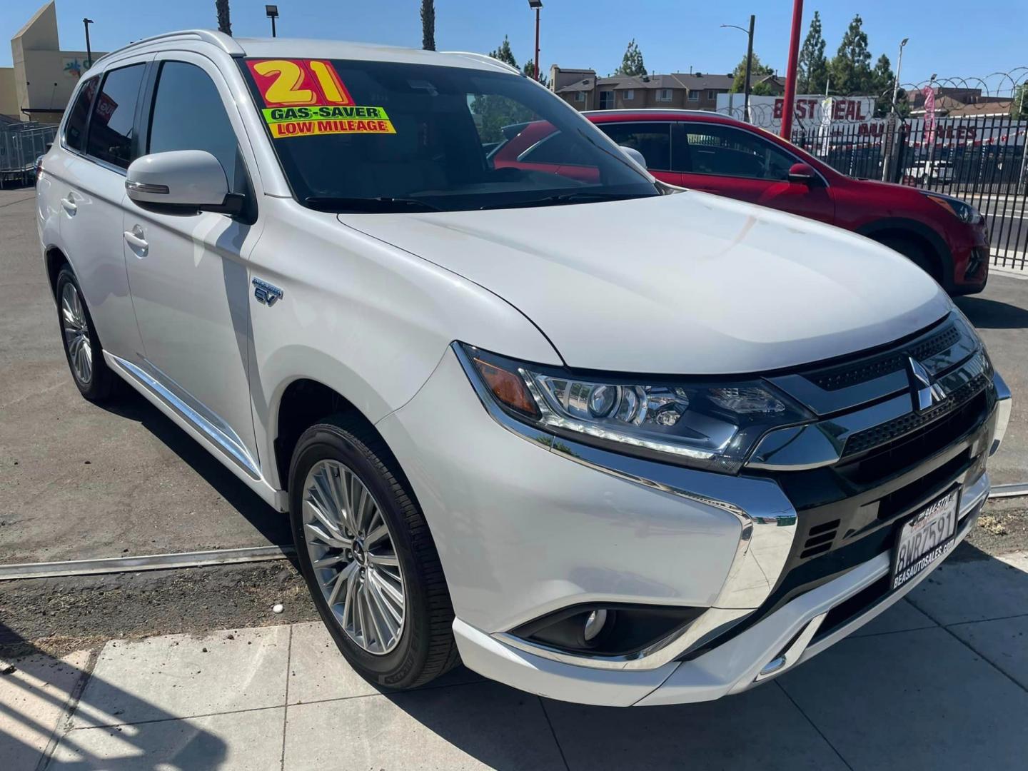 2021 WHITE /White Gold Mitsubishi Outlander PHEV (JA4J2VA74MZ) , located at 744 E Miner Ave, Stockton, CA, 95202, (209) 944-5770, 37.956863, -121.282082 - Photo#0