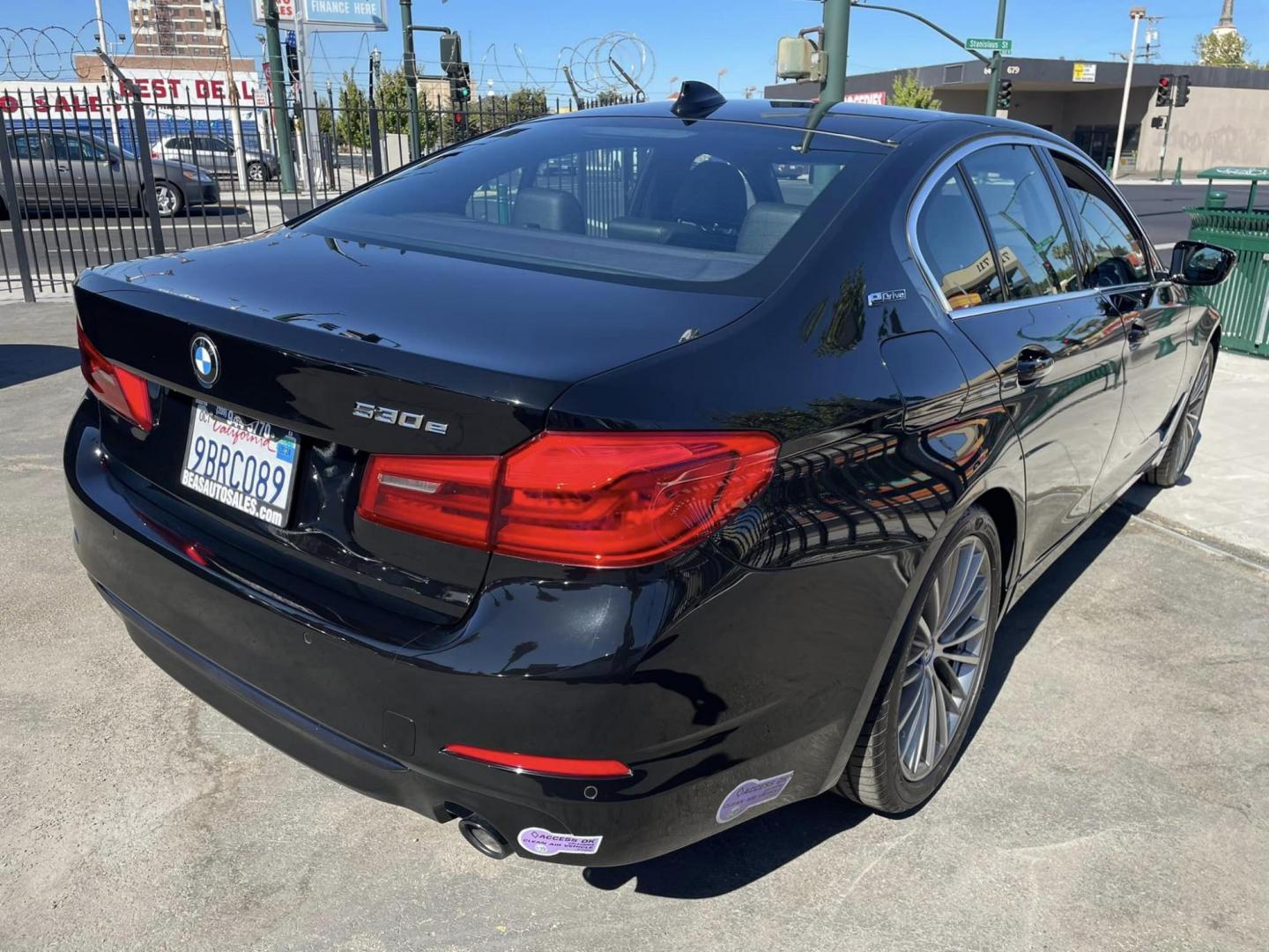 2019 BLACK /BLACK BMW 5-Series 530e iPerformance (WBAJA9C55KB) with an 2.0L L4 DOHC 16V TURBO HYBRID engine, 8A transmission, located at 744 E Miner Ave, Stockton, CA, 95202, (209) 944-5770, 37.956863, -121.282082 - Photo#12