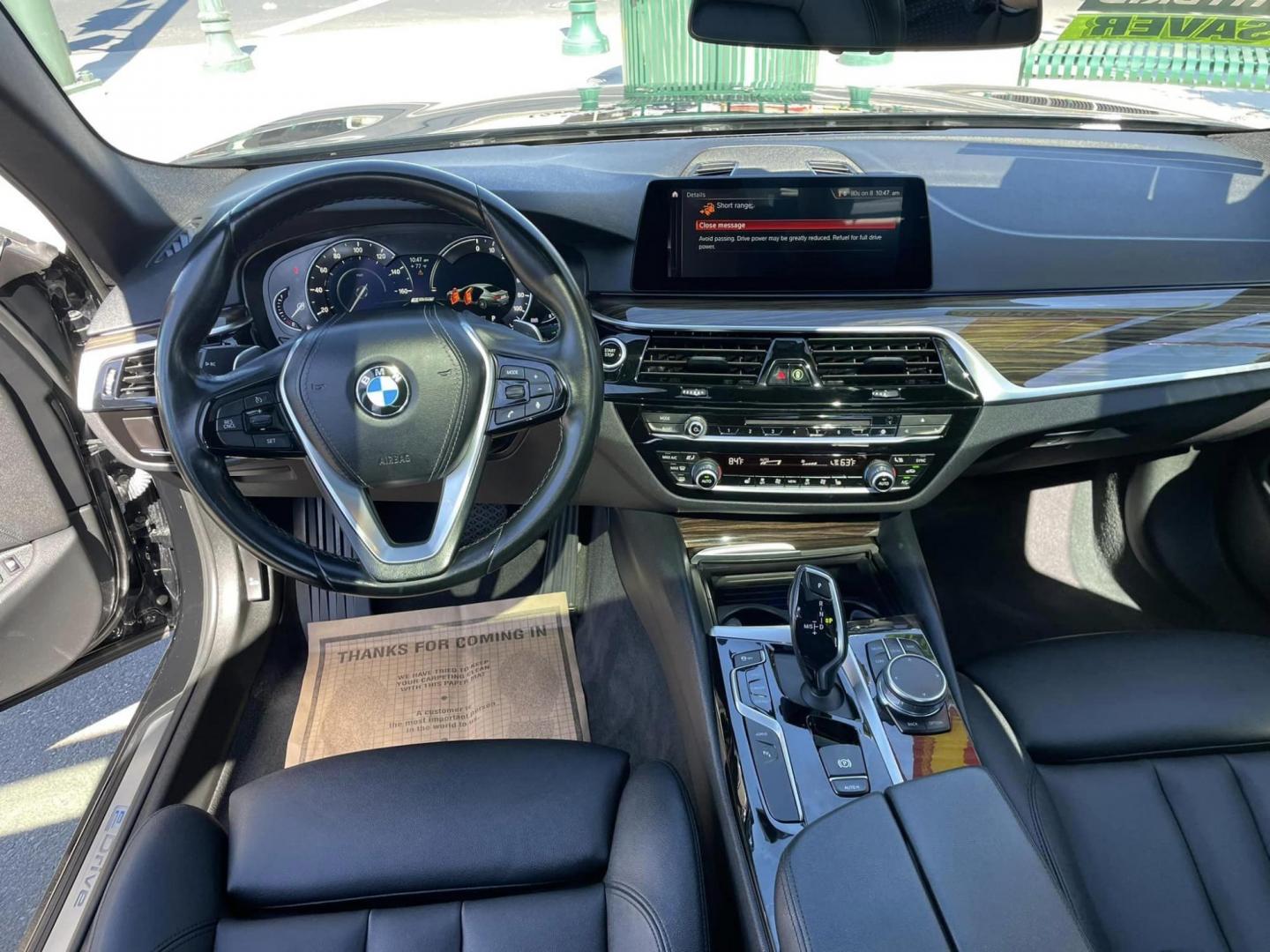 2019 BLACK /BLACK BMW 5-Series 530e iPerformance (WBAJA9C55KB) with an 2.0L L4 DOHC 16V TURBO HYBRID engine, 8A transmission, located at 744 E Miner Ave, Stockton, CA, 95202, (209) 944-5770, 37.956863, -121.282082 - Photo#8