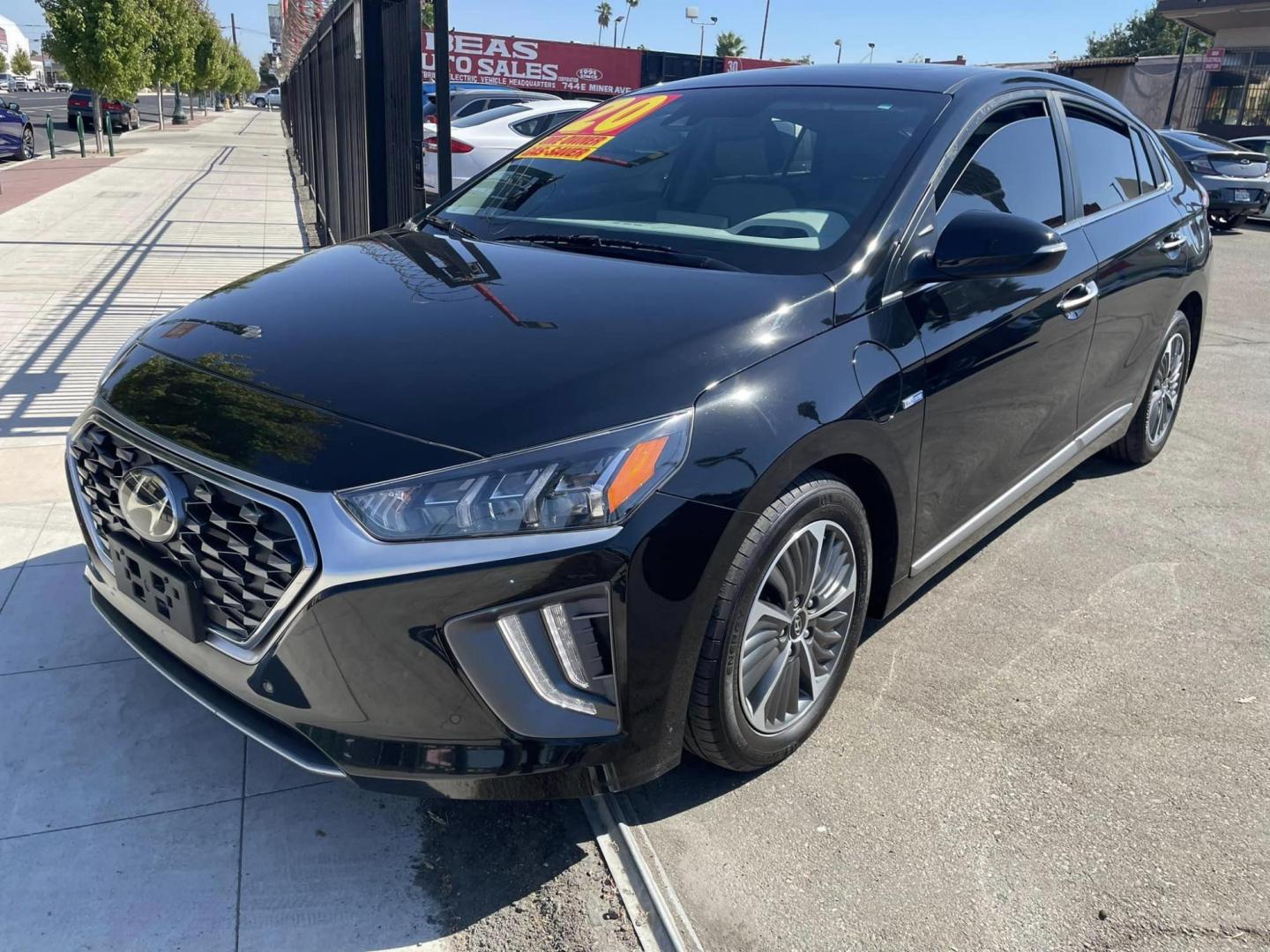 2020 BLACK /BLACK Hyundai Ioniq Plug-In Hybrid Limited (KMHCX5LDXLU) with an 1.6L L4 DOHC 16V HYBRID engine, 6A transmission, located at 744 E Miner Ave, Stockton, CA, 95202, (209) 944-5770, 37.956863, -121.282082 - PLUS TAXES AND FEES - Photo#3