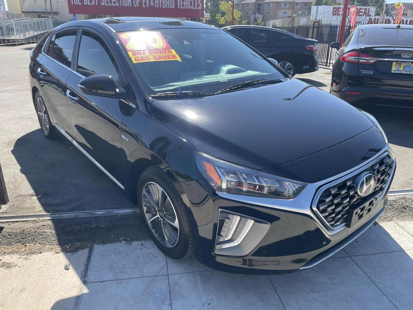 2020 BLACK /BLACK Hyundai Ioniq Plug-In Hybrid Limited (KMHCX5LDXLU) with an 1.6L L4 DOHC 16V HYBRID engine, 6A transmission, located at 744 E Miner Ave, Stockton, CA, 95202, (209) 944-5770, 37.956863, -121.282082 - PLUS TAXES AND FEES - Photo#1