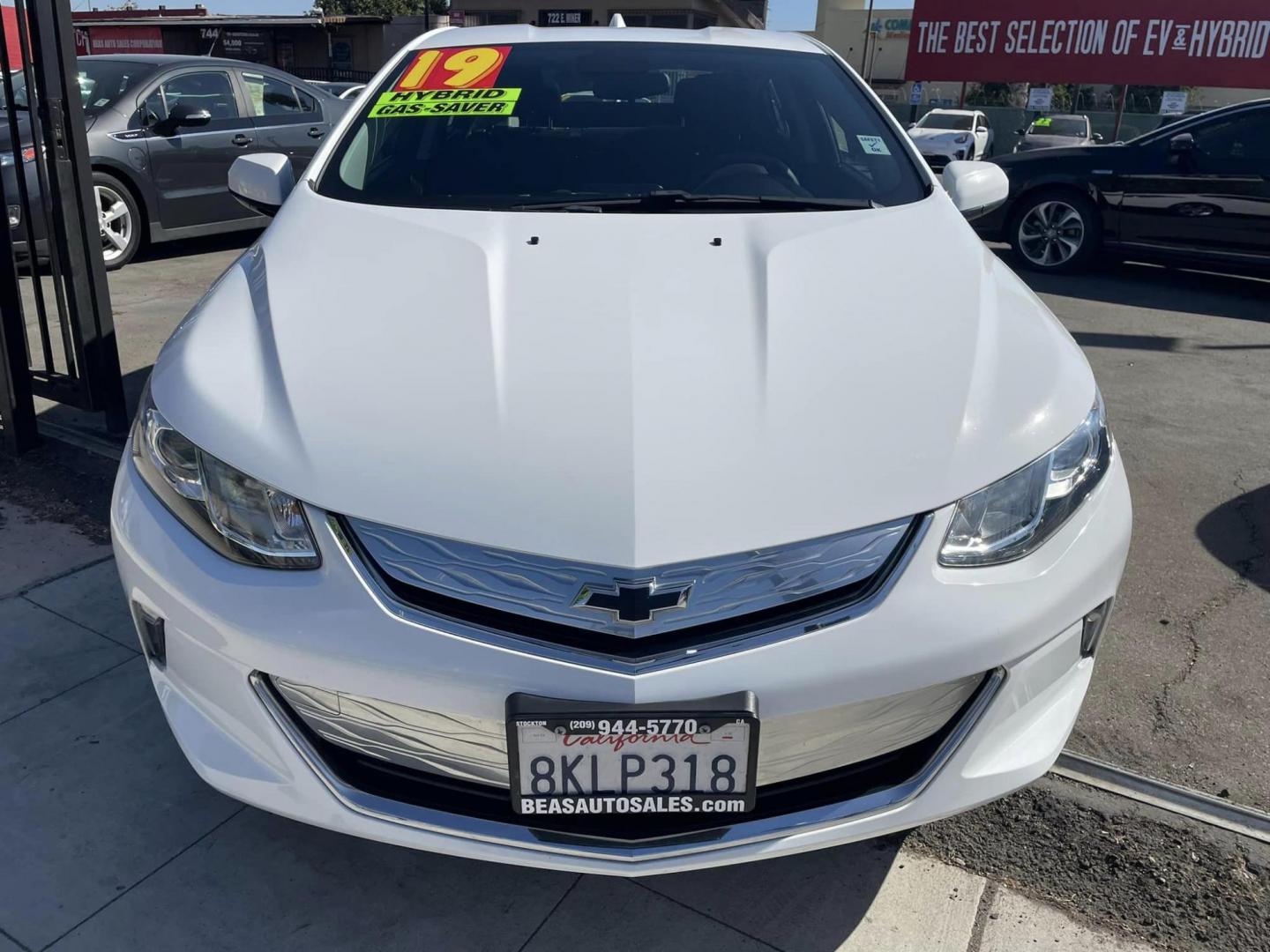 2019 WHITE Chevrolet Volt LT (1G1RC6S58KU) with an 1.5L L4 DOHC 16V engine, CVT transmission, located at 744 E Miner Ave, Stockton, CA, 95202, (209) 944-5770, 37.956863, -121.282082 - PLUS TAXES AND FEES - Photo#2