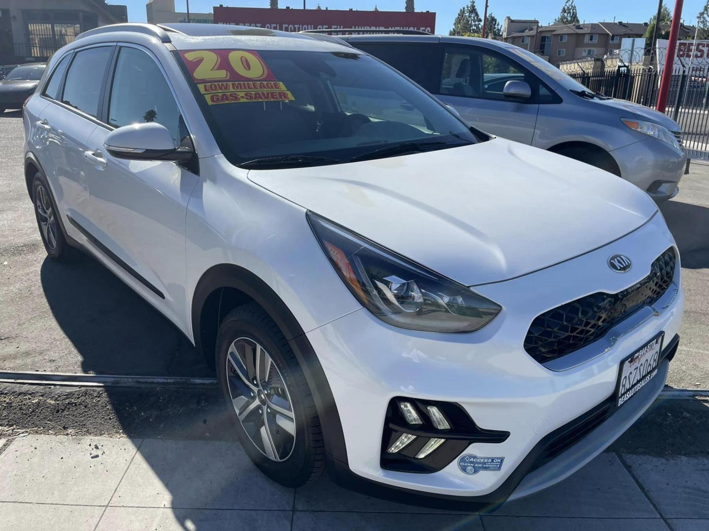 2020 WHITE Kia Niro Plug In Hybrid EX Premium (KNDCC3LD9L5) , 6A transmission, located at 744 E Miner Ave, Stockton, CA, 95202, (209) 944-5770, 37.956863, -121.282082 - Photo#0