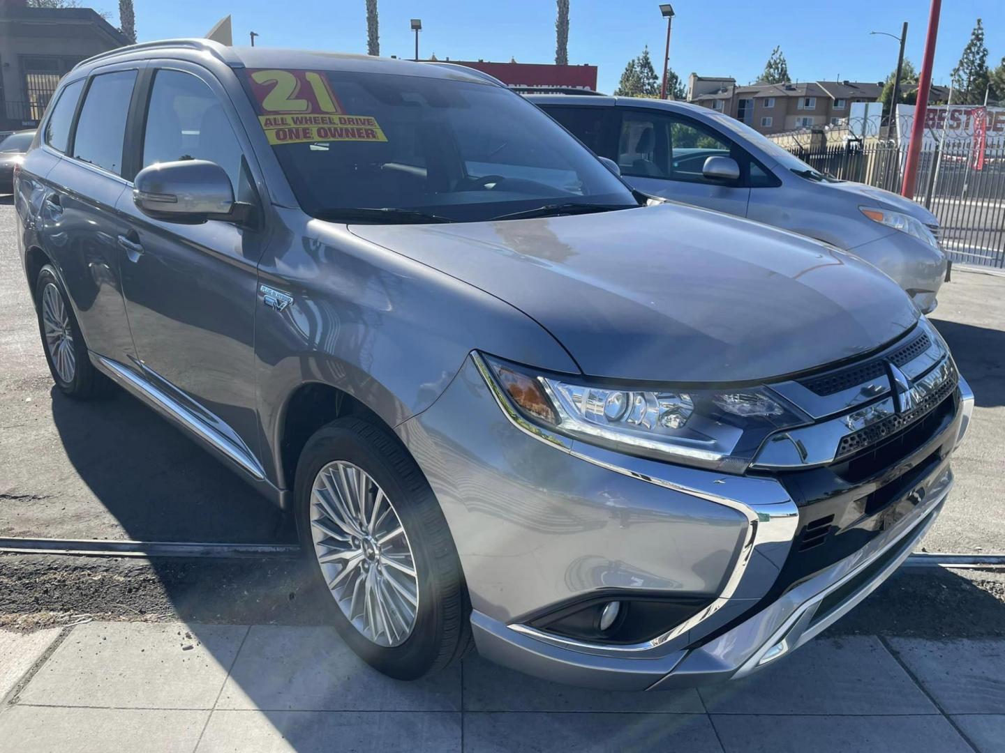 2021 DARK GRAY Mitsubishi Outlander PHEV SEL (JA4J2VA73MZ) with an 2.0L L4 DOHC 16V HYBRID engine, 1A transmission, located at 744 E Miner Ave, Stockton, CA, 95202, (209) 944-5770, 37.956863, -121.282082 - PLUS TAXES AND FEES - Photo#0