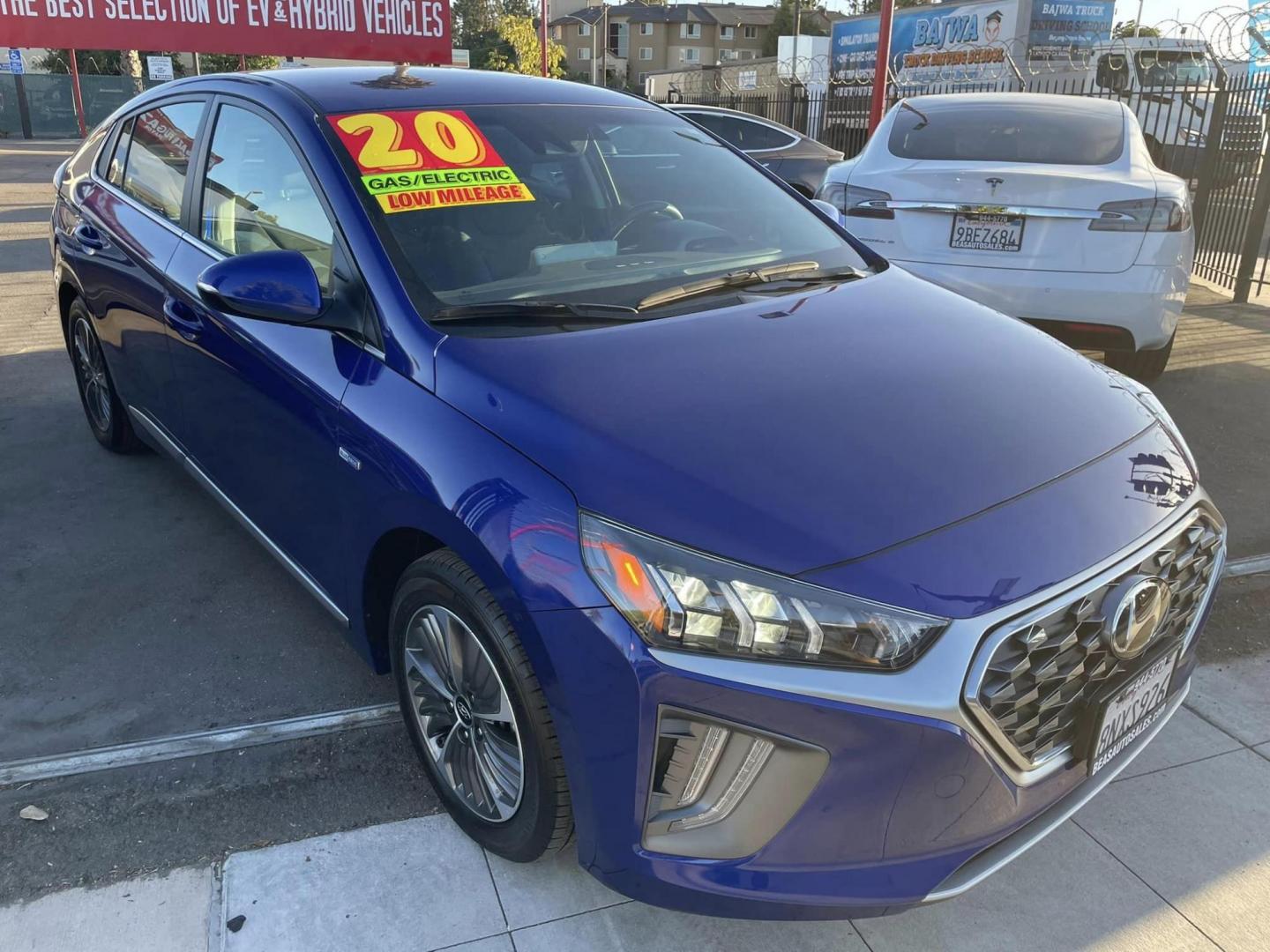 2020 Blue Hyundai Ioniq Plug-In Hybrid SEL (KMHC75LDXLU) with an 1.6L L4 DOHC 16V HYBRID engine, 6A transmission, located at 744 E Miner Ave, Stockton, CA, 95202, (209) 944-5770, 37.956863, -121.282082 - PLUS TAXES AND FEES - Photo#1