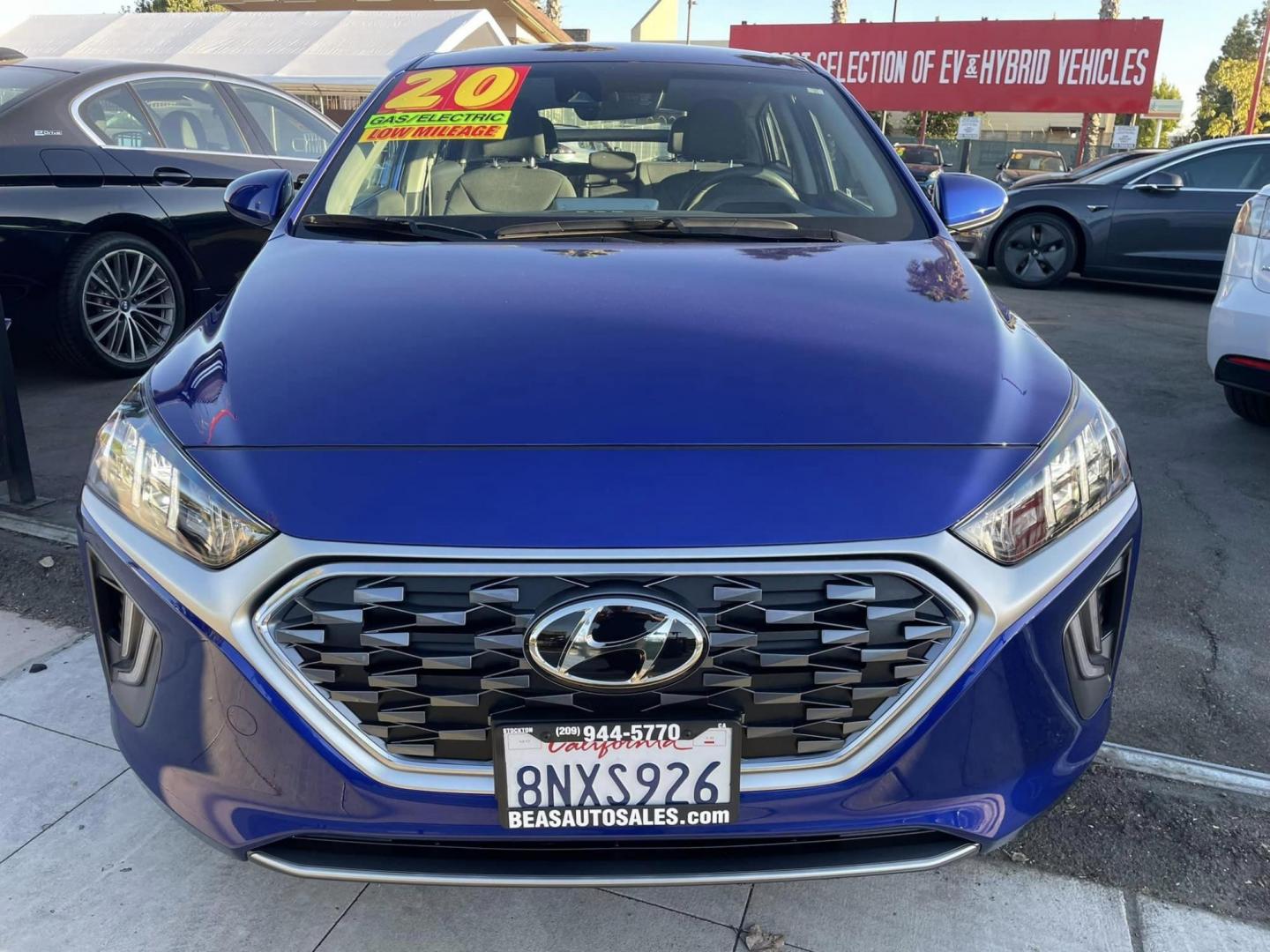 2020 Blue Hyundai Ioniq Plug-In Hybrid SEL (KMHC75LDXLU) with an 1.6L L4 DOHC 16V HYBRID engine, 6A transmission, located at 744 E Miner Ave, Stockton, CA, 95202, (209) 944-5770, 37.956863, -121.282082 - PLUS TAXES AND FEES - Photo#2