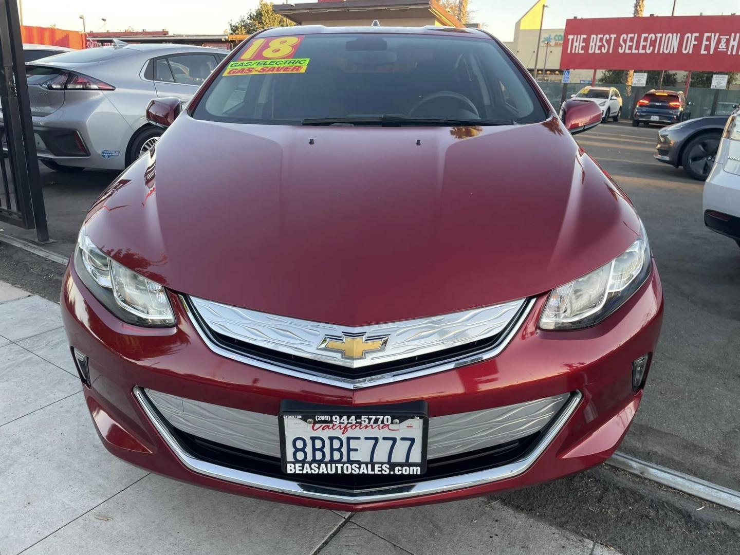 2018 RED Chevrolet Volt LT (1G1RC6S56JU) with an 1.5L L4 DOHC 16V engine, CVT transmission, located at 744 E Miner Ave, Stockton, CA, 95202, (209) 944-5770, 37.956863, -121.282082 - PLUS TAXES AND FEES - Photo#2