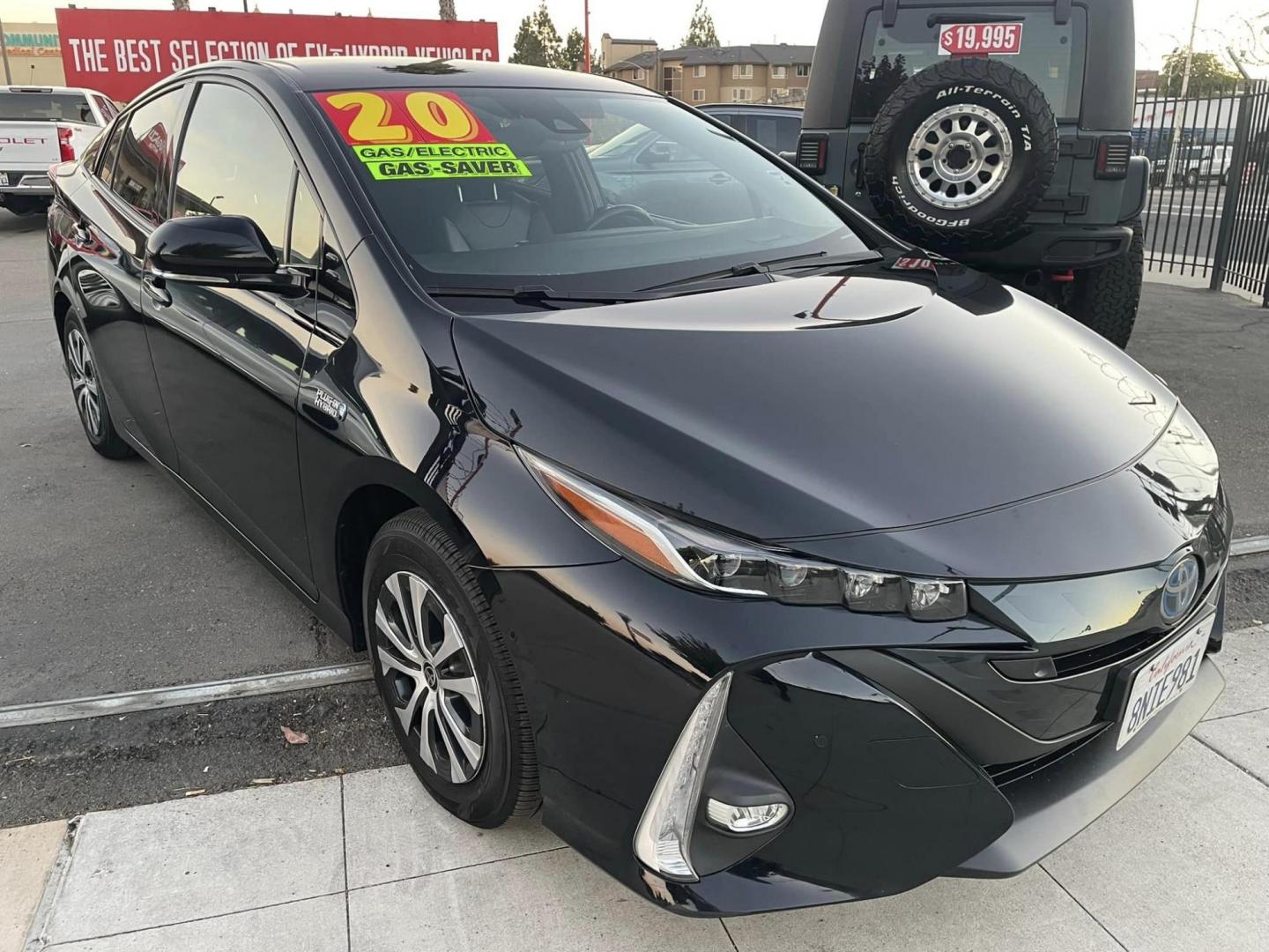 2020 RED /BLACK Toyota Prius Prime XLE (JTDKARFP9L3) with an 1.8L L4 DOHC 16V HYBRID engine, CVT transmission, located at 744 E Miner Ave, Stockton, CA, 95202, (209) 944-5770, 37.956863, -121.282082 - PLUS TAXES AND FEES - Photo#0