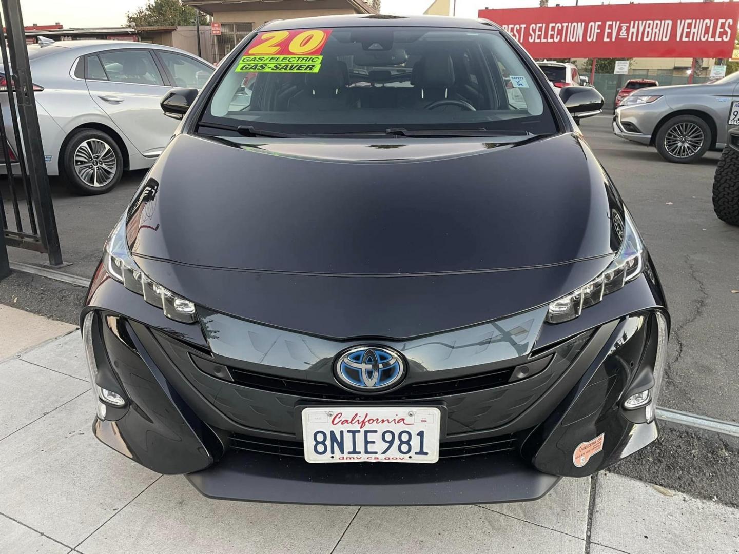 2020 RED /BLACK Toyota Prius Prime XLE (JTDKARFP9L3) with an 1.8L L4 DOHC 16V HYBRID engine, CVT transmission, located at 744 E Miner Ave, Stockton, CA, 95202, (209) 944-5770, 37.956863, -121.282082 - PLUS TAXES AND FEES - Photo#2