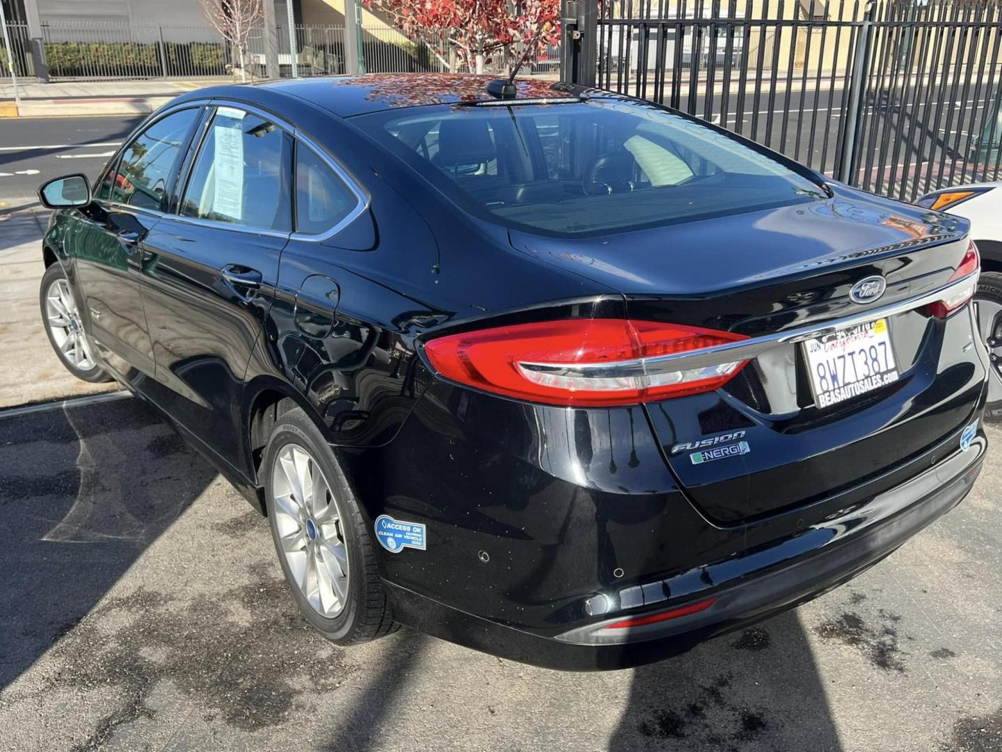 2018 BLACK Ford Fusion Energi SE (3FA6P0PU4JR) with an 2.0L L4 DOHC 16V HYBRID engine, CVT transmission, located at 744 E Miner Ave, Stockton, CA, 95202, (209) 944-5770, 37.956863, -121.282082 - PLUS TAXES AND FEES - Photo#9