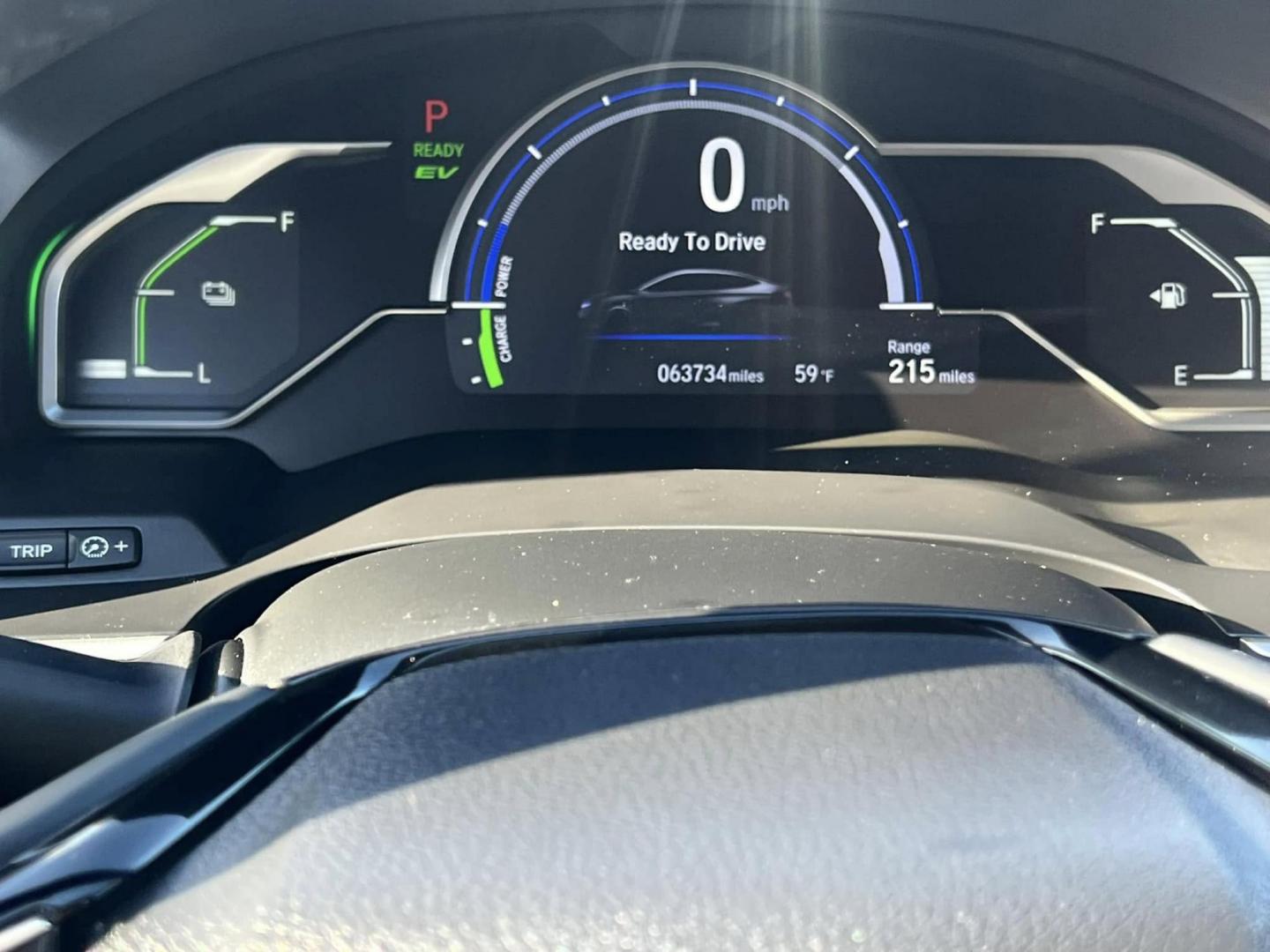 2019 WHITE Honda Clarity Touring Plug-In Hybrid (JHMZC5F30KC) with an 1.5L L4 DOHC 16V HYBRID engine, CVT transmission, located at 744 E Miner Ave, Stockton, CA, 95202, (209) 944-5770, 37.956863, -121.282082 - PLUS TAXES AND FEES - Photo#9