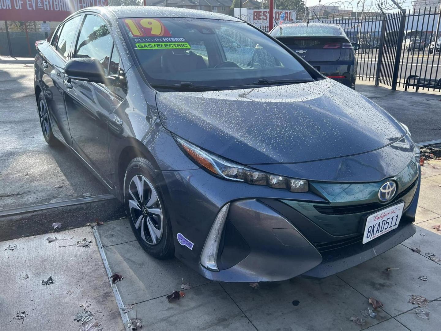 2019 DARK GRAY Toyota Prius Prime Premium (JTDKARFP8K3) with an 1.8L L4 DOHC 16V HYBRID engine, CVT transmission, located at 744 E Miner Ave, Stockton, CA, 95202, (209) 944-5770, 37.956863, -121.282082 - PLUS TAXES AND FEES - Photo#0