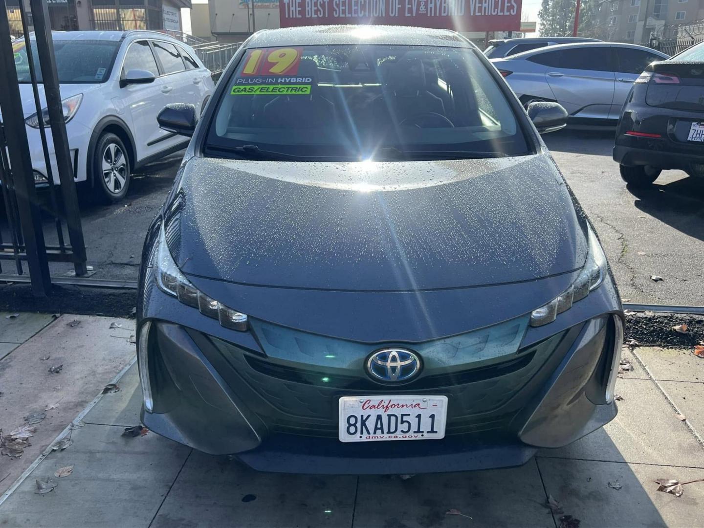 2019 DARK GRAY Toyota Prius Prime Premium (JTDKARFP8K3) with an 1.8L L4 DOHC 16V HYBRID engine, CVT transmission, located at 744 E Miner Ave, Stockton, CA, 95202, (209) 944-5770, 37.956863, -121.282082 - PLUS TAXES AND FEES - Photo#1